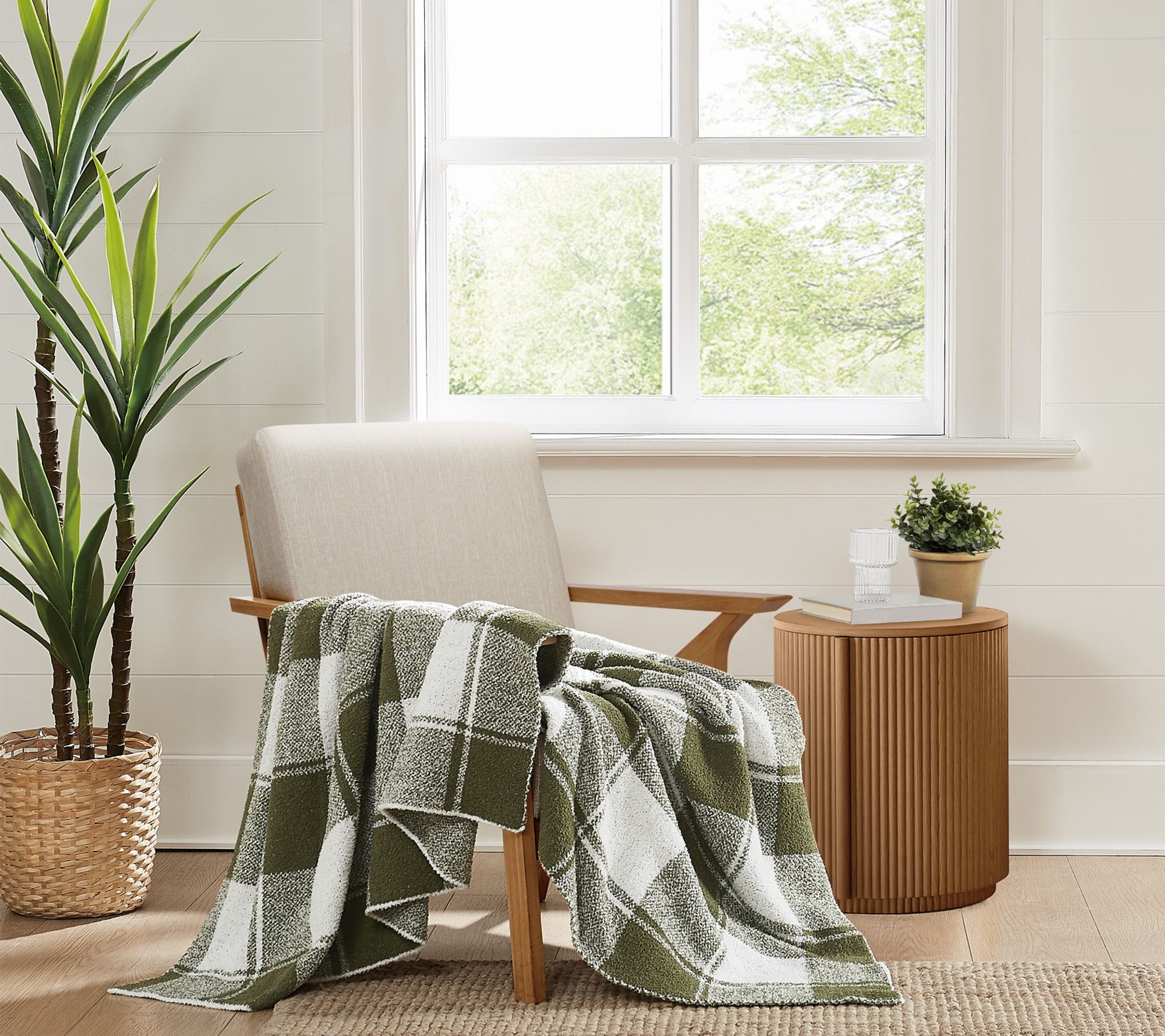 Brooklyn Loom Dusted Plaid 50x70 Throw