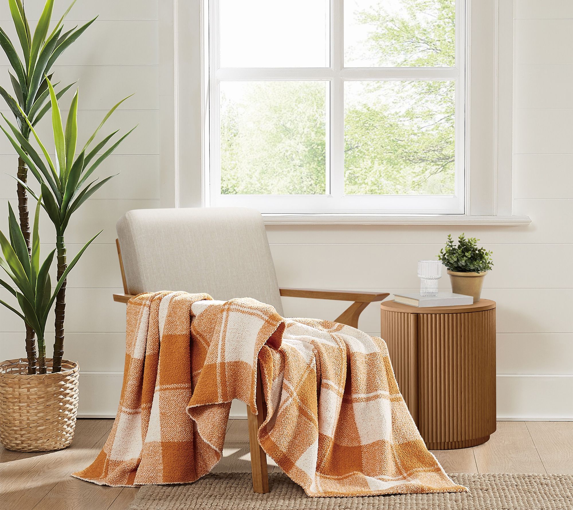 Brooklyn Loom Dusted Plaid 50x70 Throw