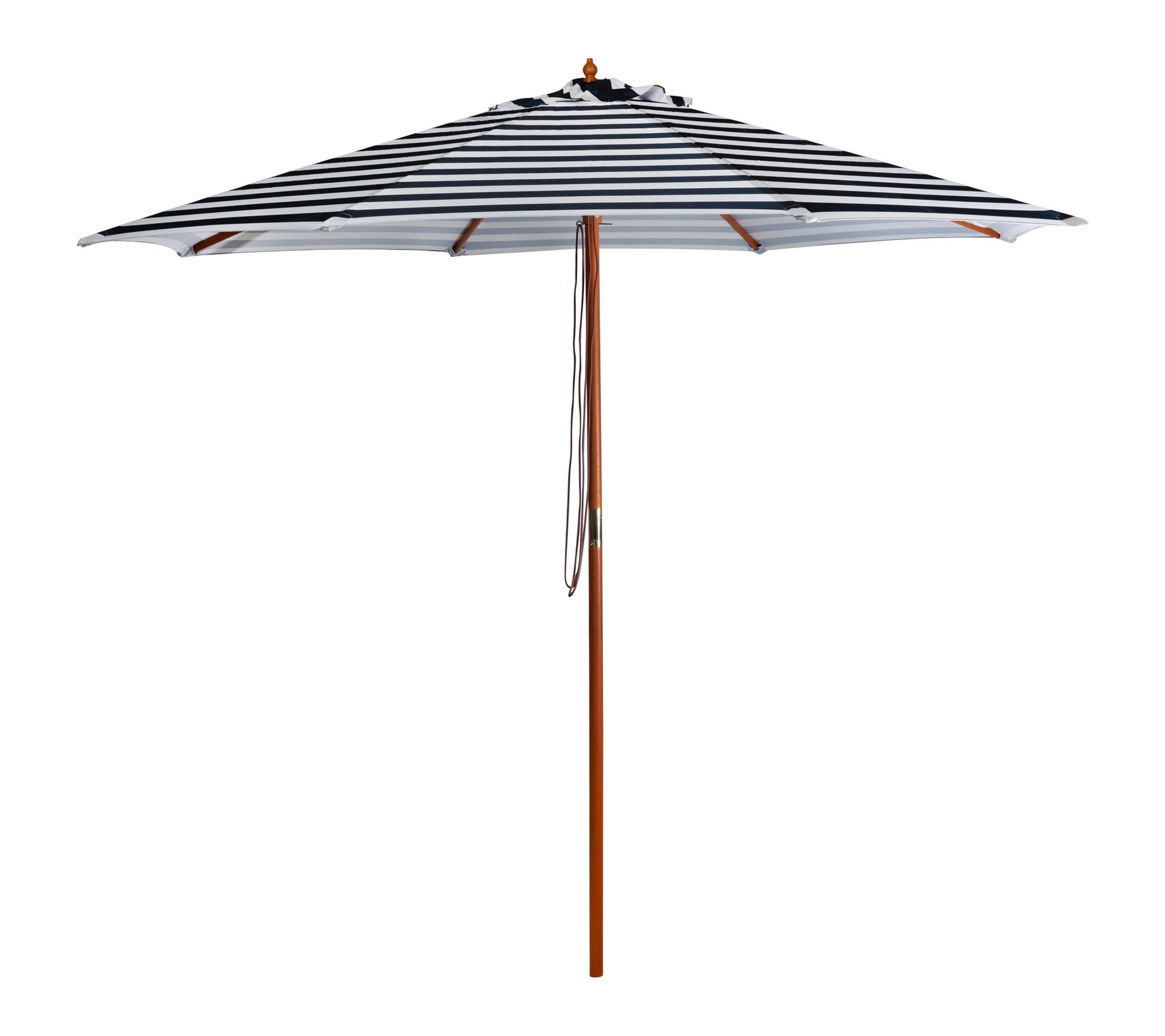 Northlight 8.5' Striped Patio Umbrella w/ Wooden Pole