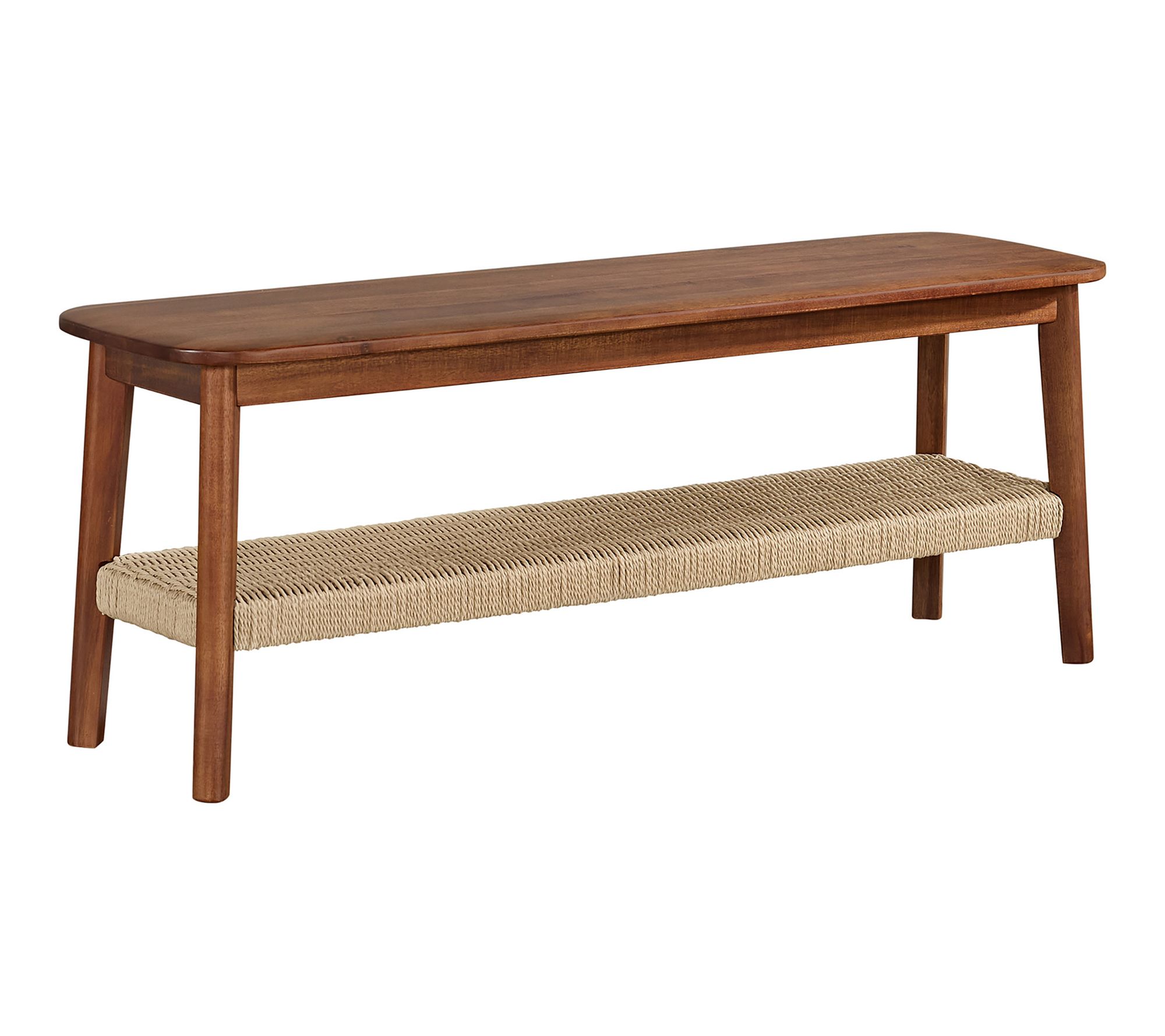 Alaterre Furniture Calais 48" Entryway Bench w/Storage Shelf