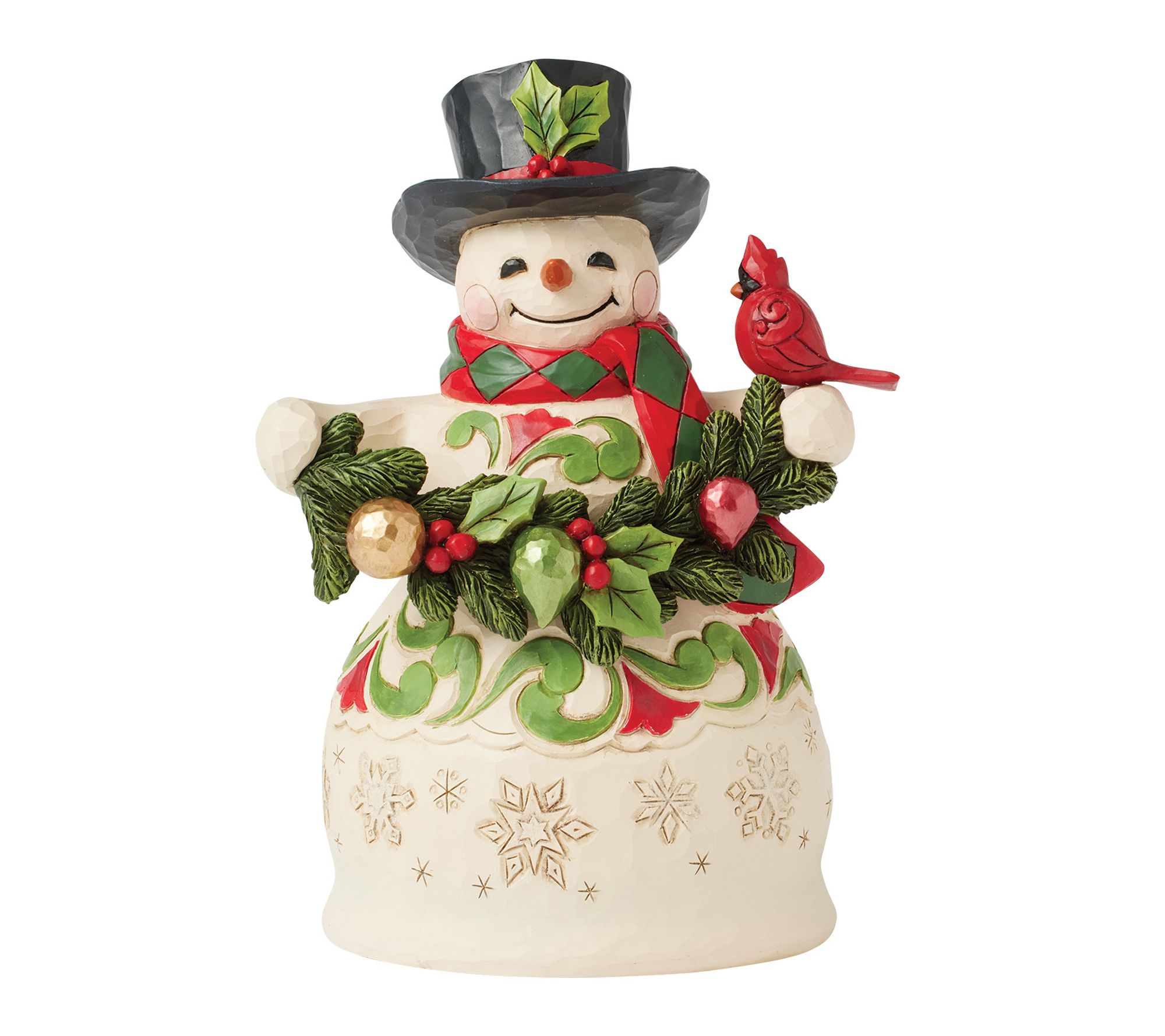 Jim Shore Heartwood Creek Snowman Garland Cardinal Fig