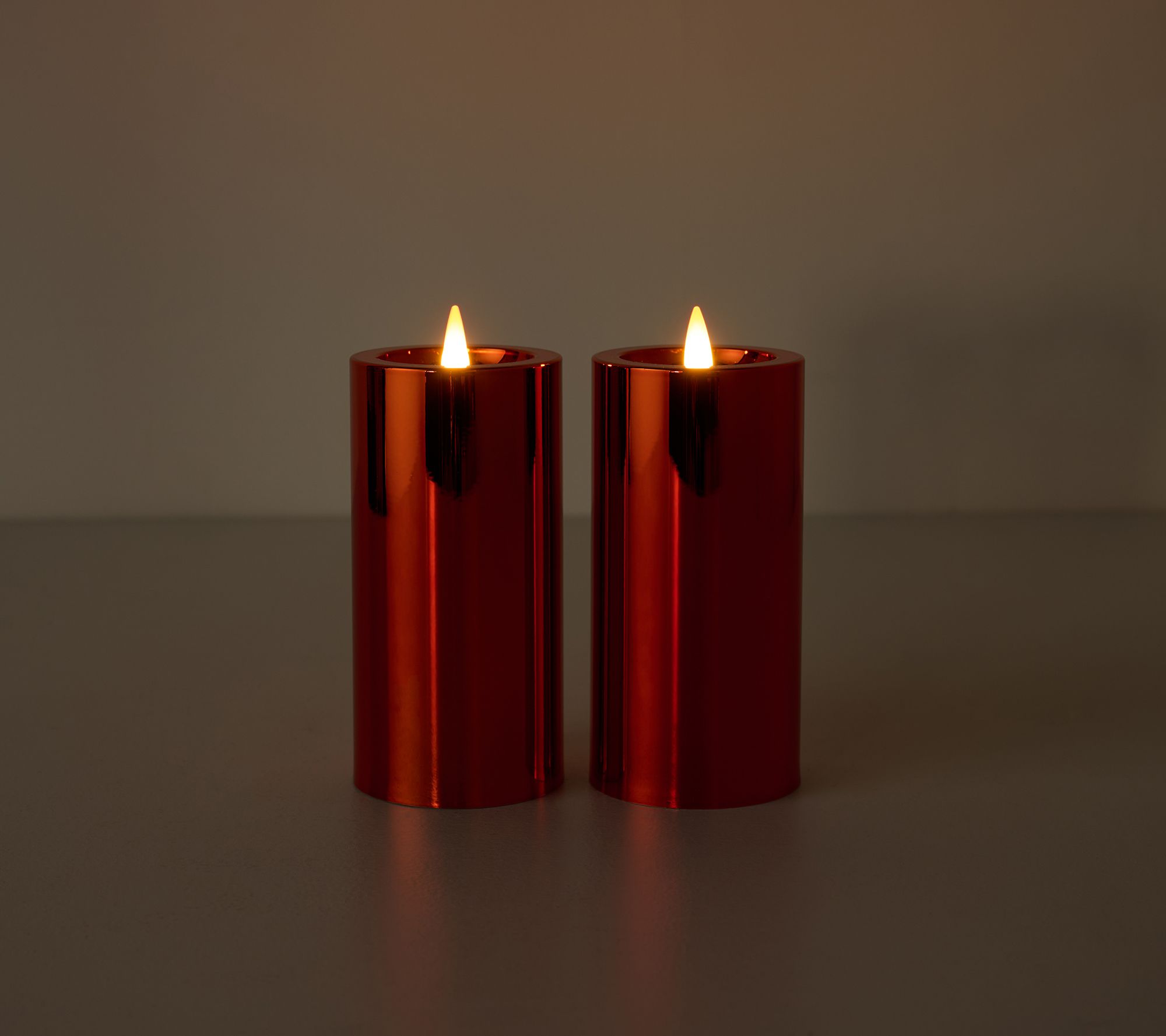 Set of (2) 3x6 Candle Light High Shine Candles by Valerie | QVC