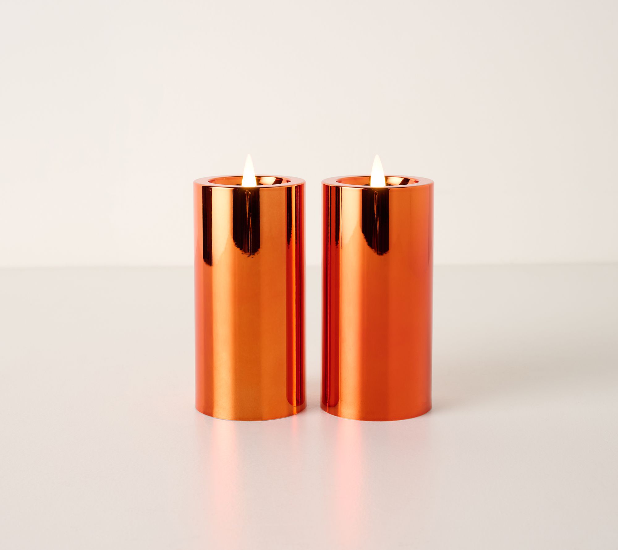 Set of (2) 3x6 Candle Light High Shine Candles by Valerie