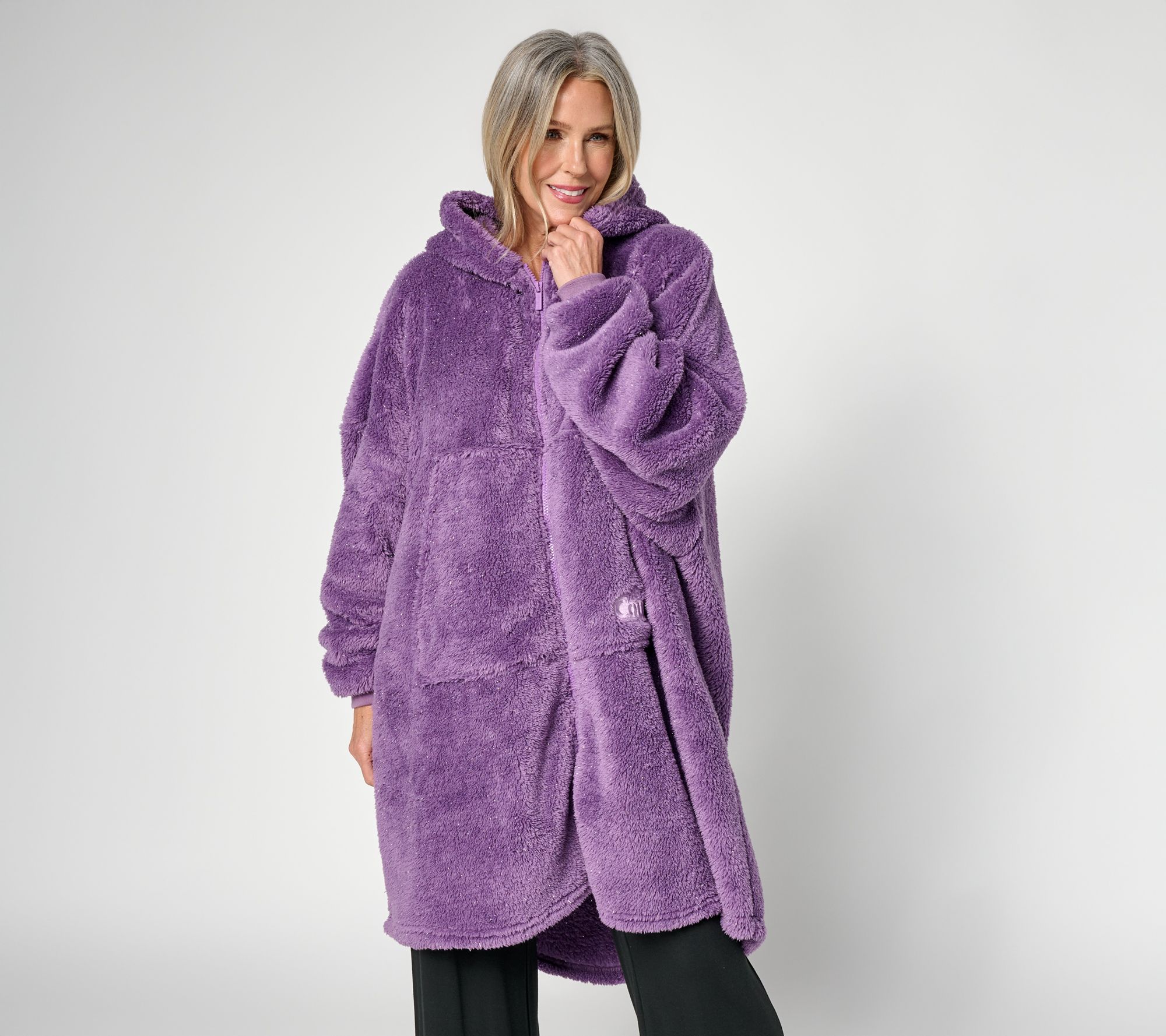 The Comfy Sparkle Plush Full Zip Wearable Blanket