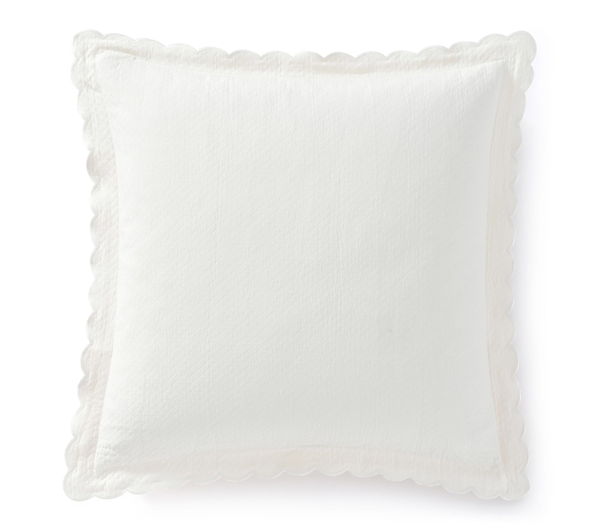 Martha Stewart Signature Scallop White EuropeanSham Sham Set