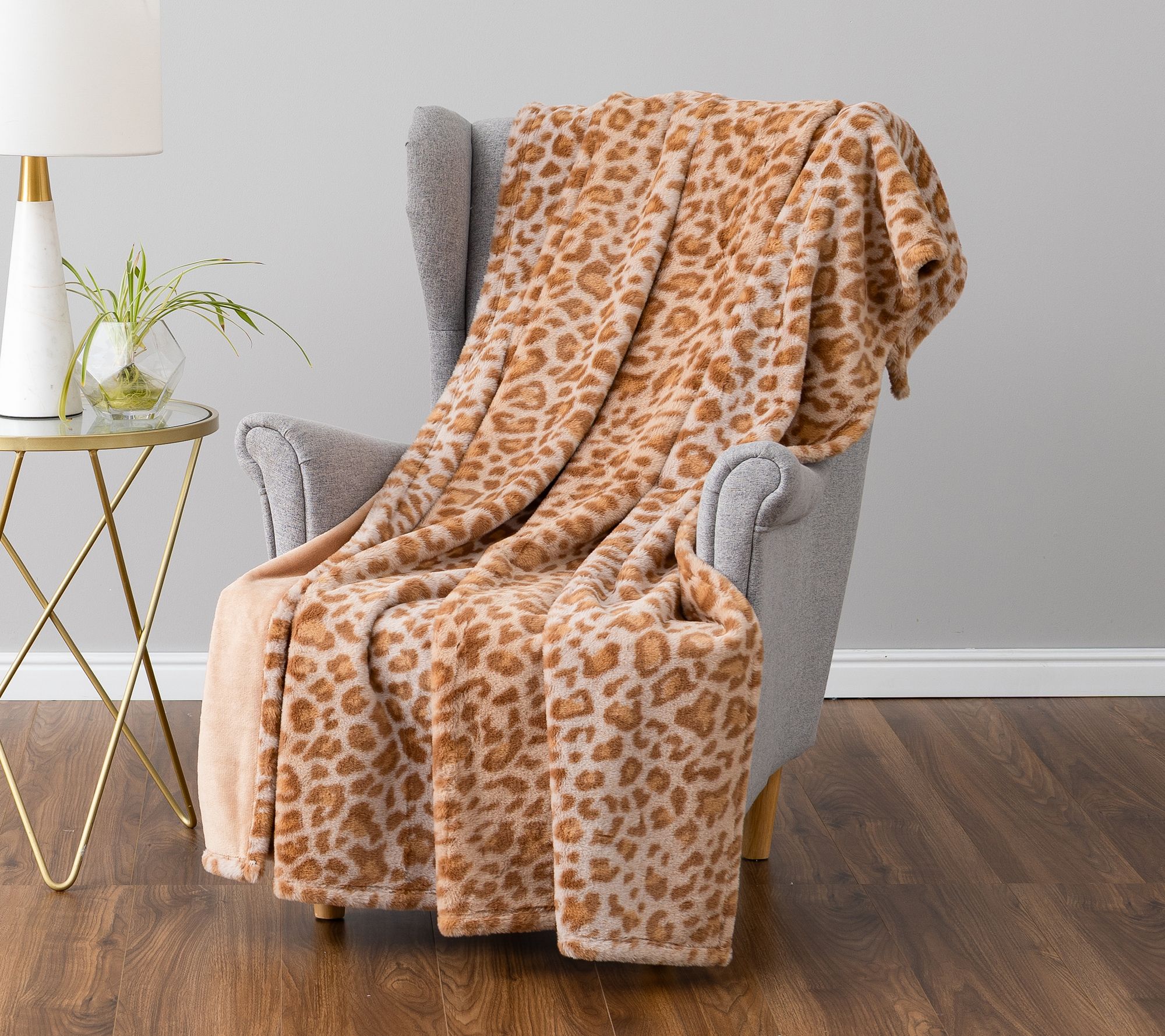 By Jill Martin 60x70 Printed Grace Fur Throw | QVC
