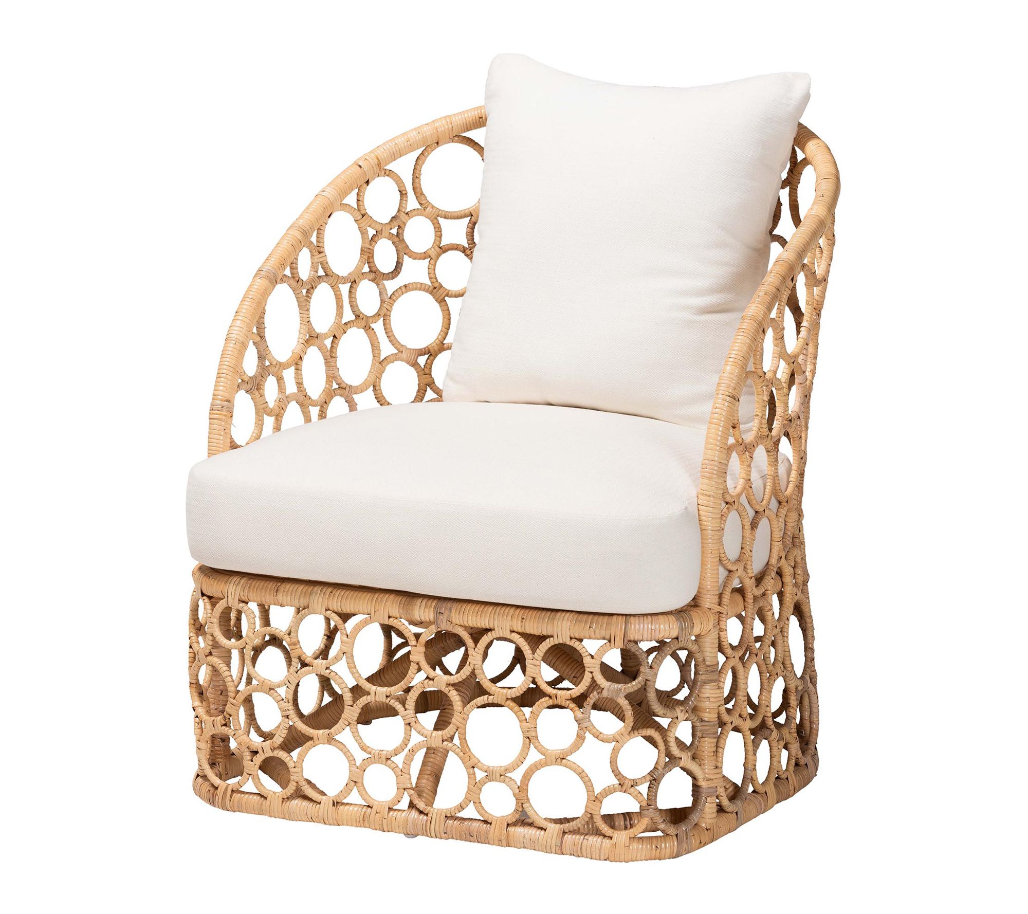 bali & pari Prisca Light Honey Rattan Accent Chair