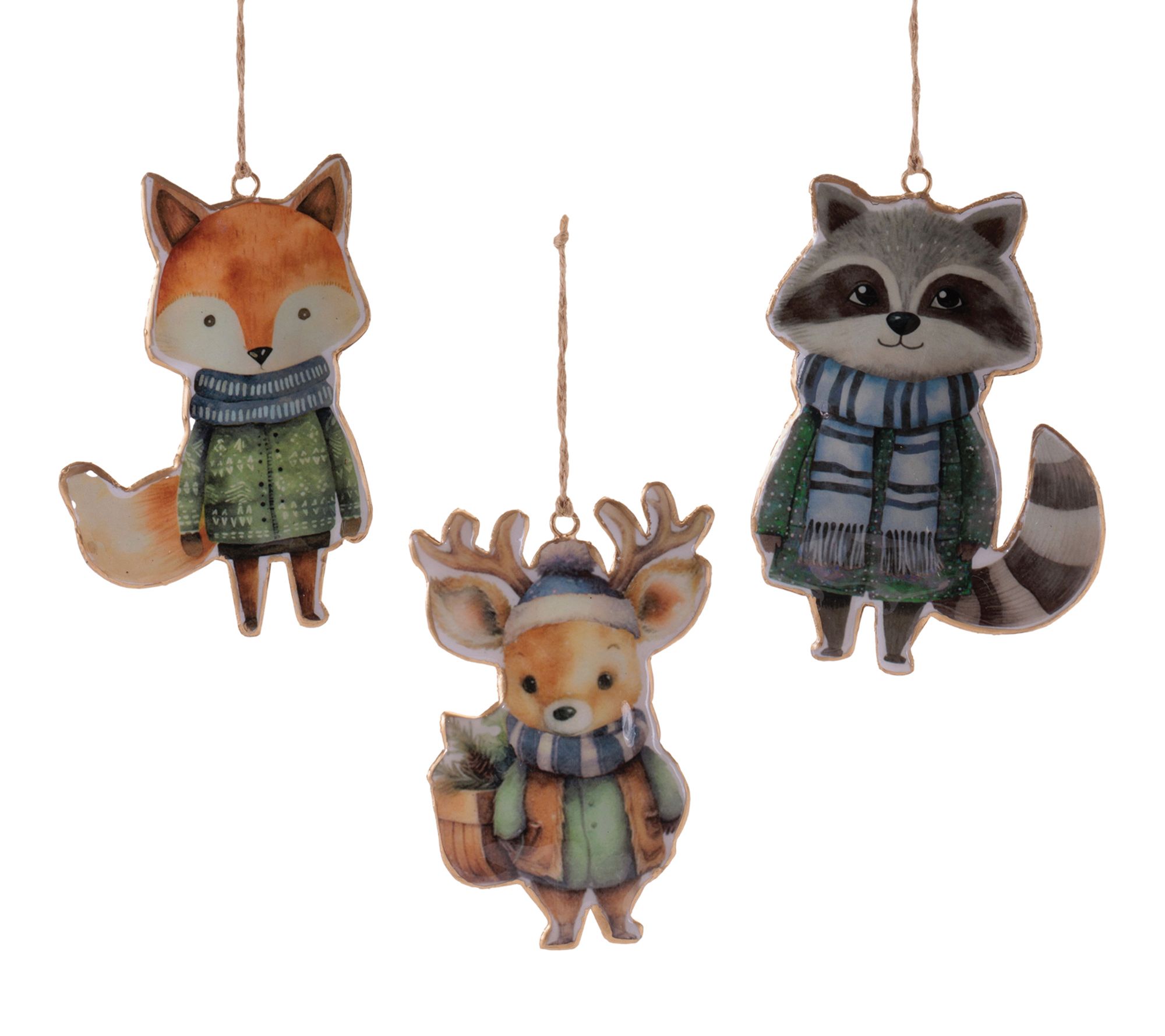 Melrose Iron Winter Animal Ornament  (Set of 6)