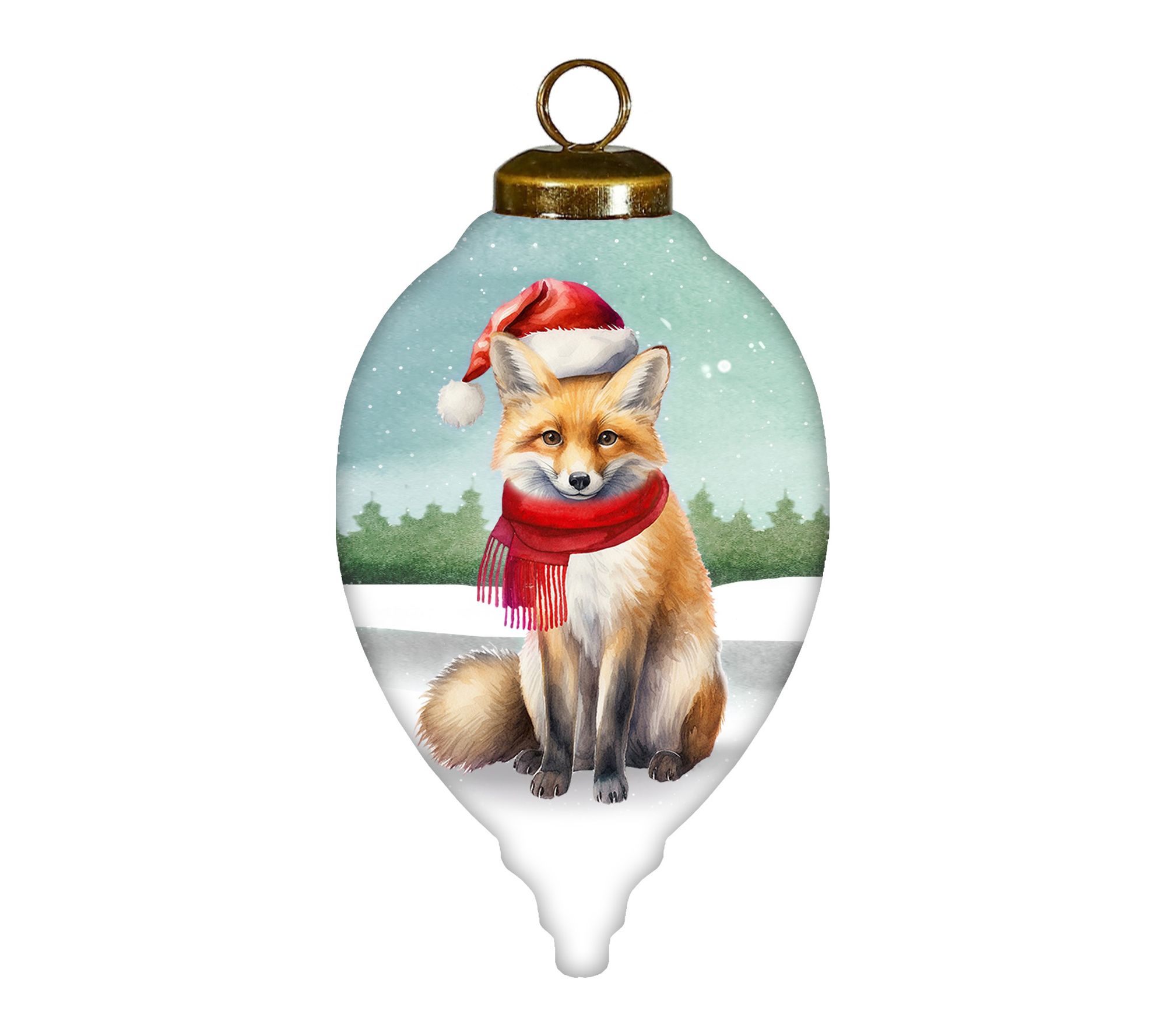 Inner Beauty Gifts 4 inch Warm Winter Wishes Fox Ornament