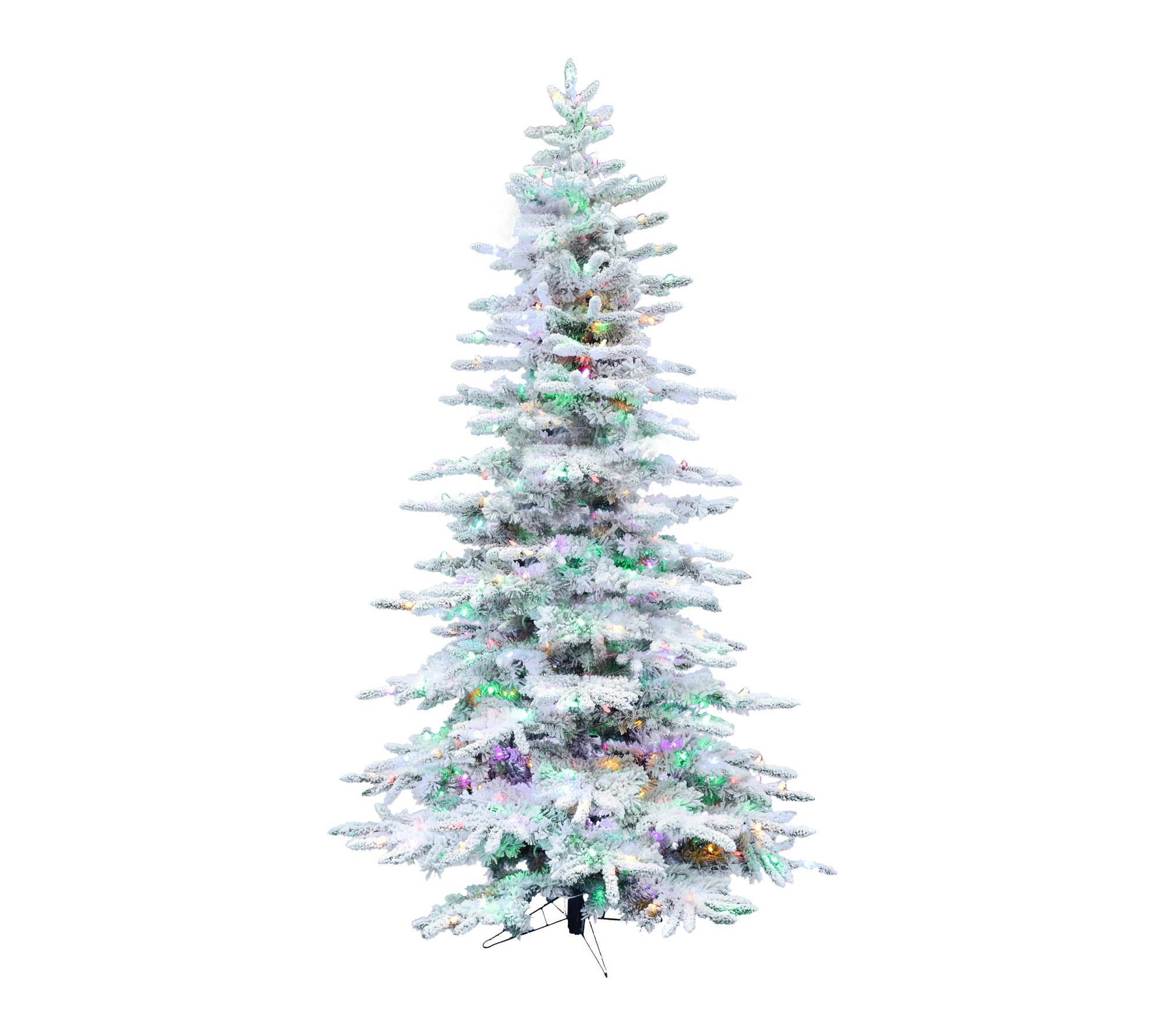 Fraser Hill Farm 10-Ft. Flocked Pine Valley Christmas Tree