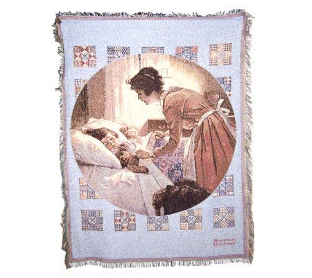 Norman Rockwell Woven Tapestry Throw - QVC.com