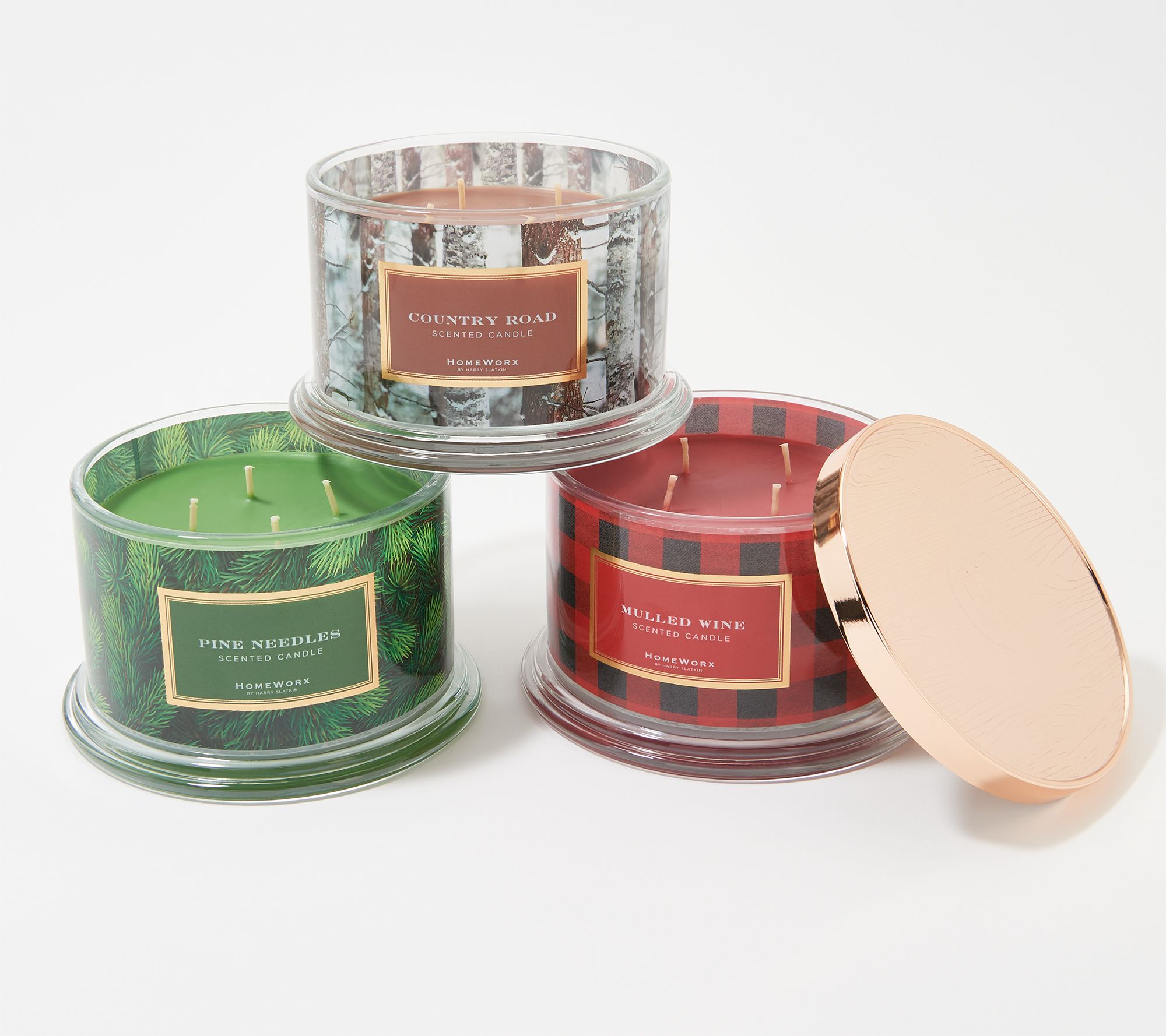 HomeWorx by Harry Slatkin Deluxe 18 oz 4-Wick Candles Collection Many Scents