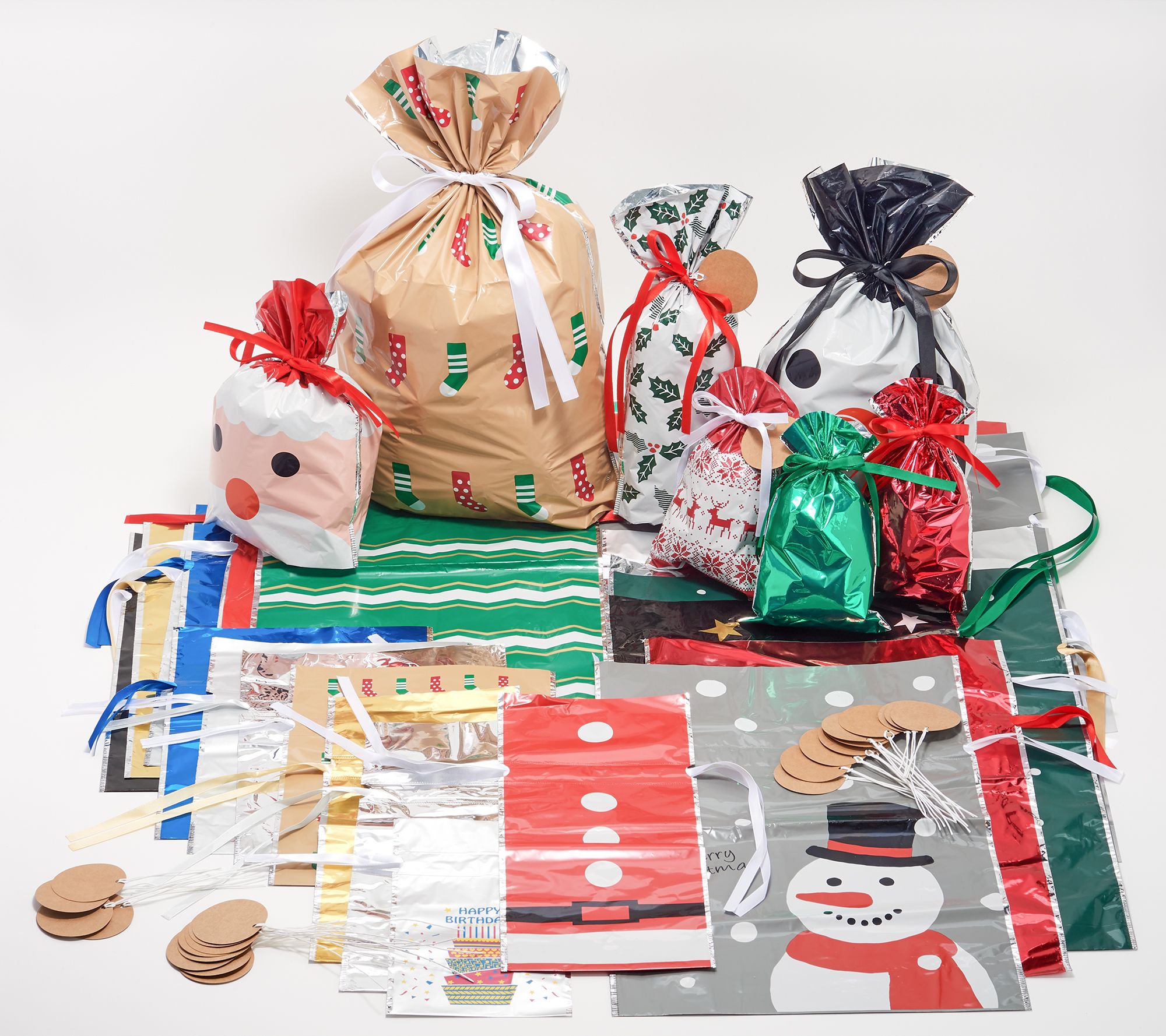 Qvc christmas gift online wrapping bags