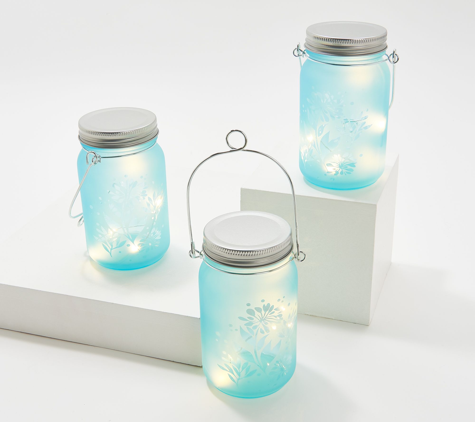 Valerie Parr Hill Lighted Mercury Glass Mason Jar NEW Assorted Colors!