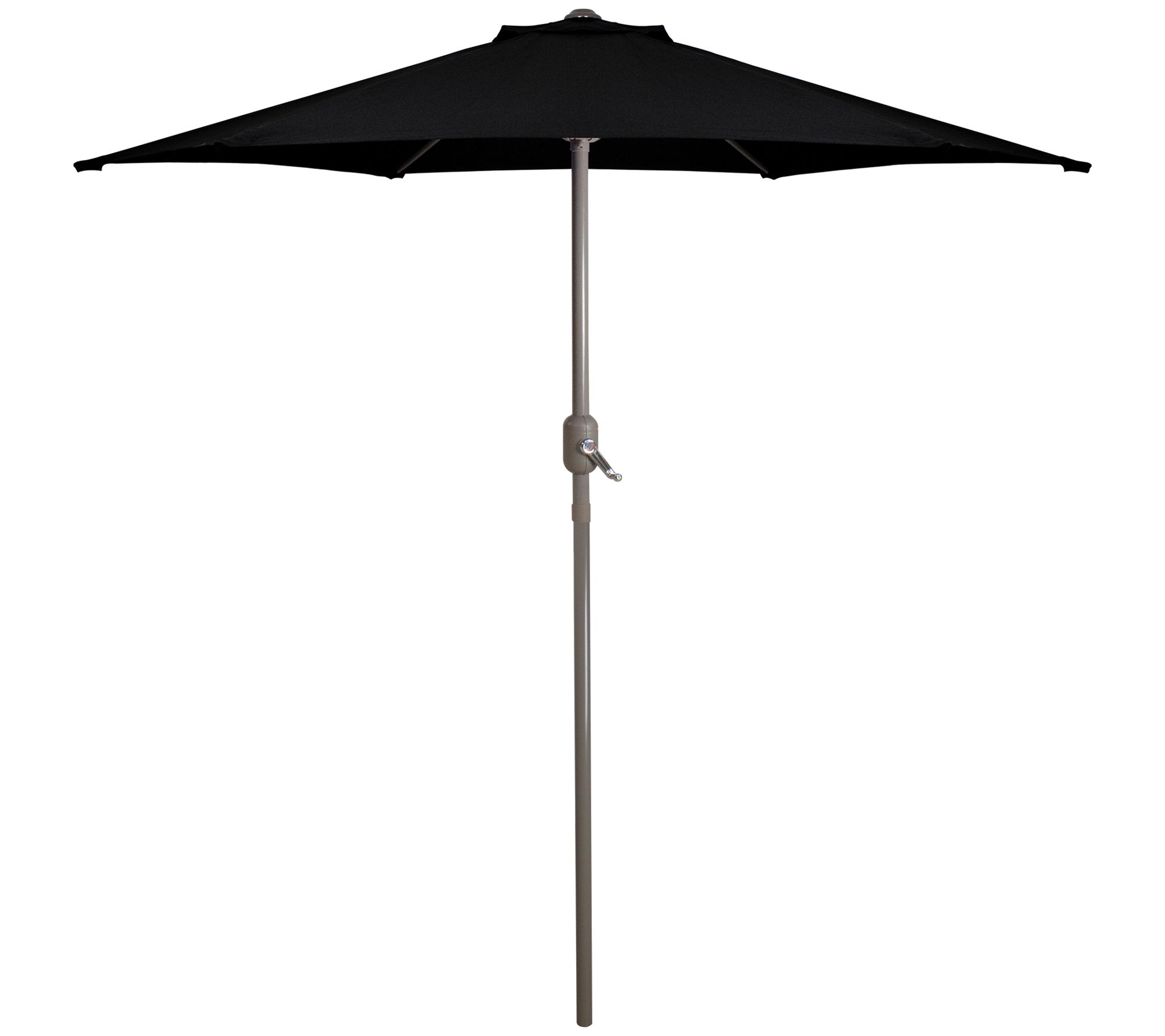 Northlight 7.5' Market Umbrella with Hand Crank- Black