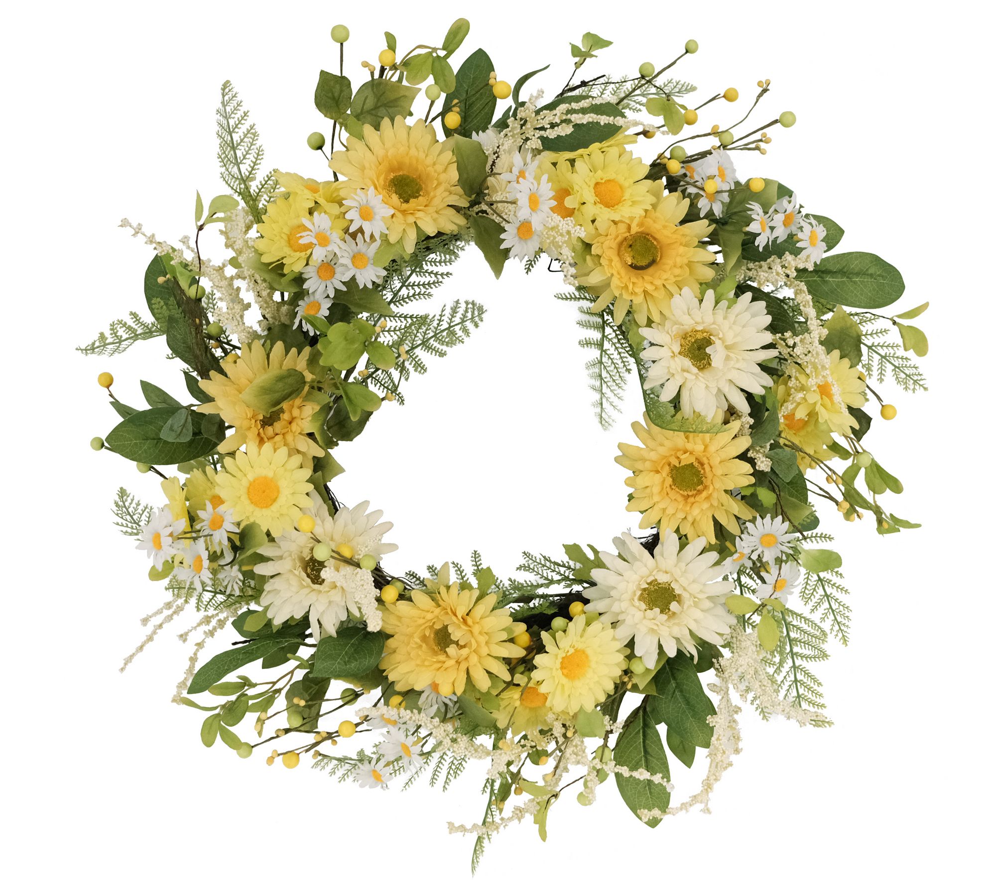 Puleo 24" Chrysanthemum/Daisy Floral Spring Wreath