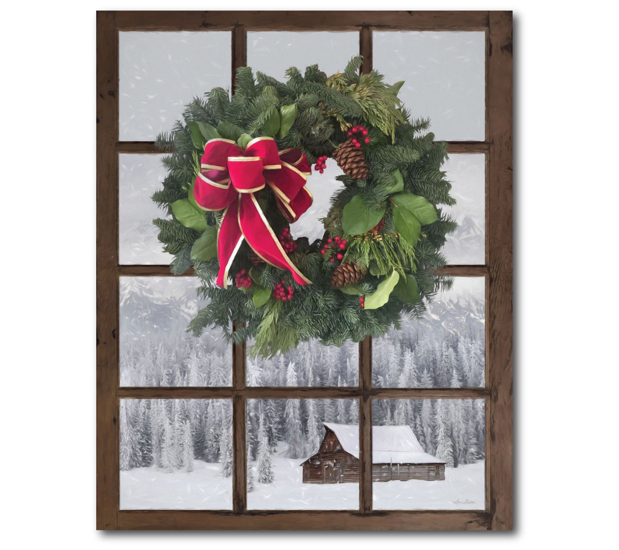 Courtside Market Holiday window 16x20 Canvas