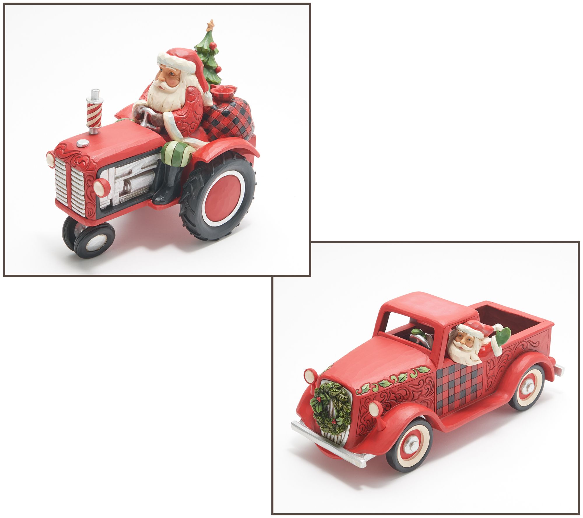 Jim Shore Country Living Santa with Tractor or Truck Figurine - QVC.com