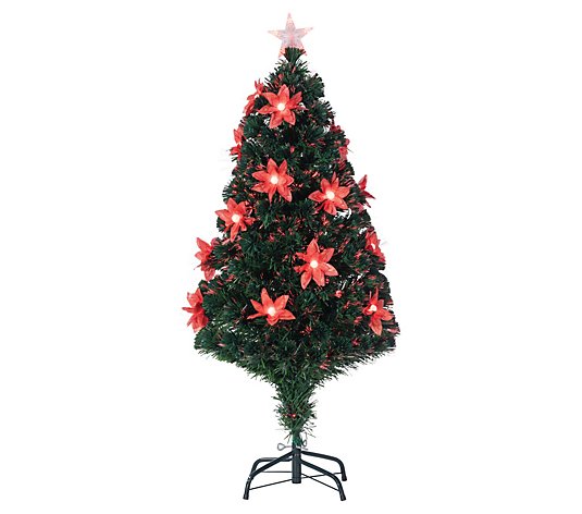 4' Green Fiber Optic Color-Changing Tree by Sterling Co