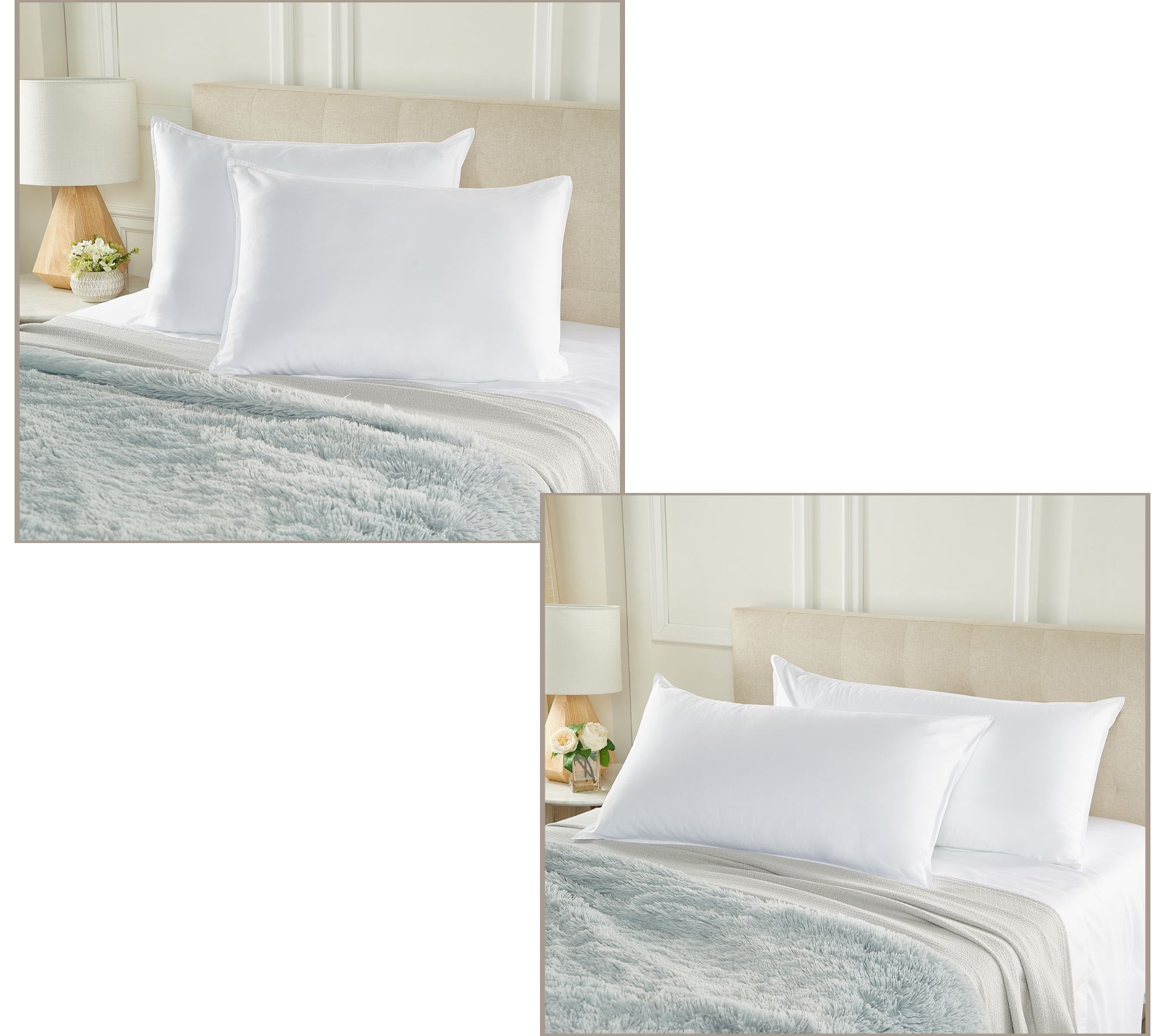 Northern Nights Hotel Luxury S/2 Pillows w/ SILVERbac Protectors