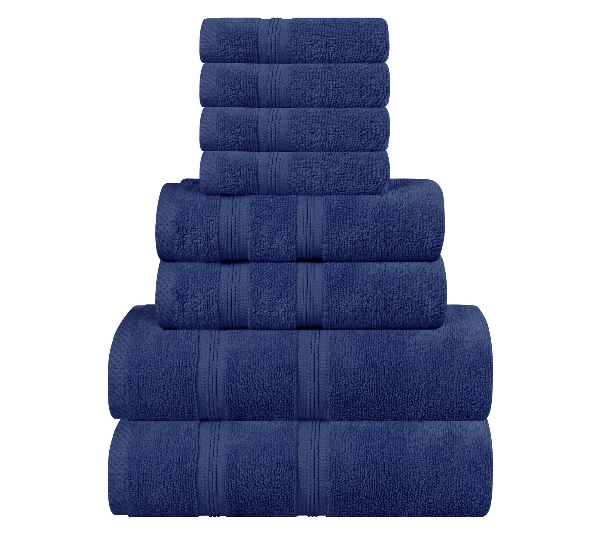 Superior Cotton 8 Piece Zero Twist Quick-Drying Towel Set