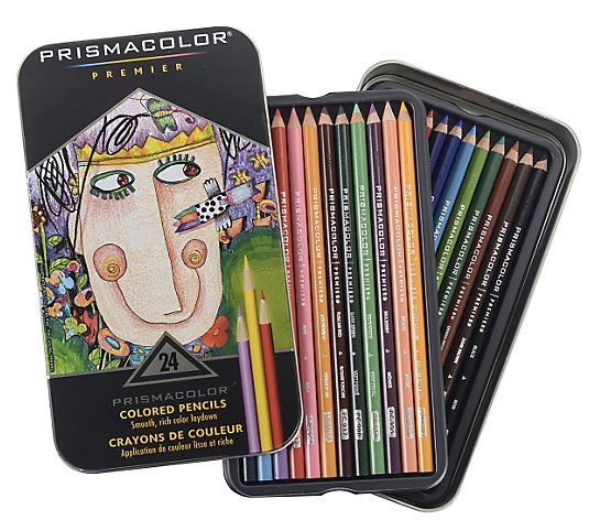 Prismacolor Premier Colored Pencil 24-Piece Setwith Tin