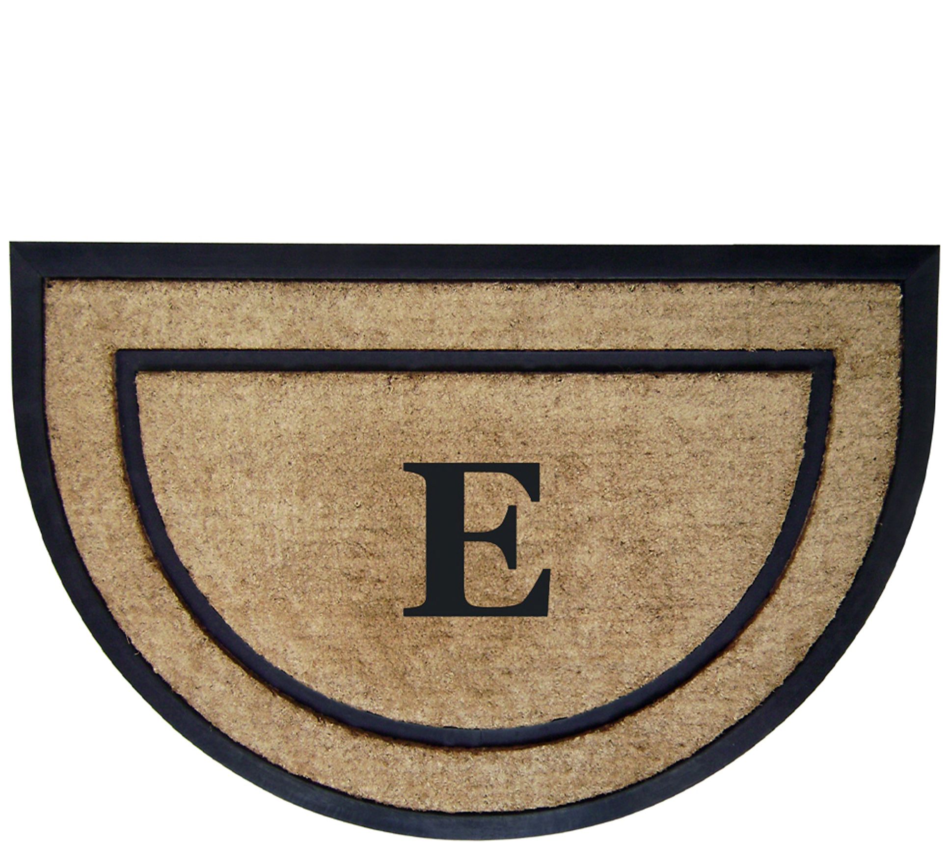 Nedia Home Monogrammed 24" x 36" Half-Round Doormat