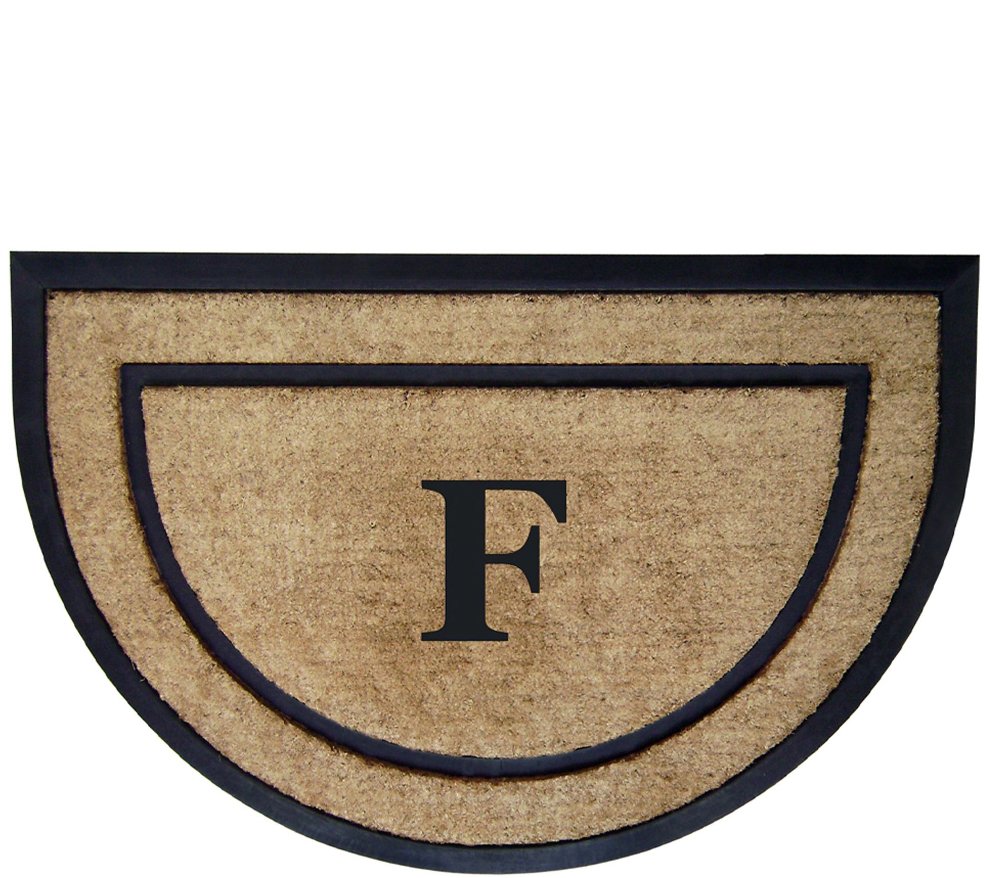 Nedia Home Monogrammed 24" x 36" Half-Round Doormat