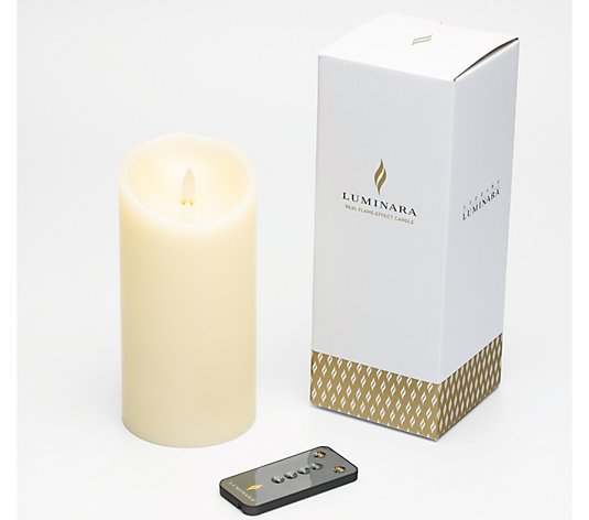 Luminara 7" Unscented Wax Flameless Candle withNew Remote