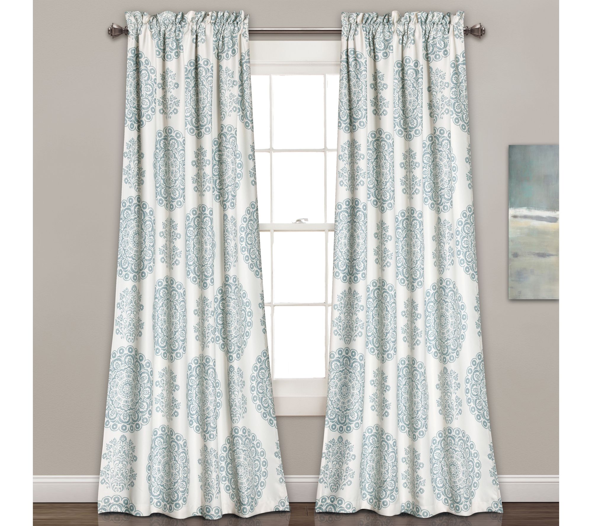 Evelyn Room Dar kening 52"x95" Window Panel Se t by Lush Decor