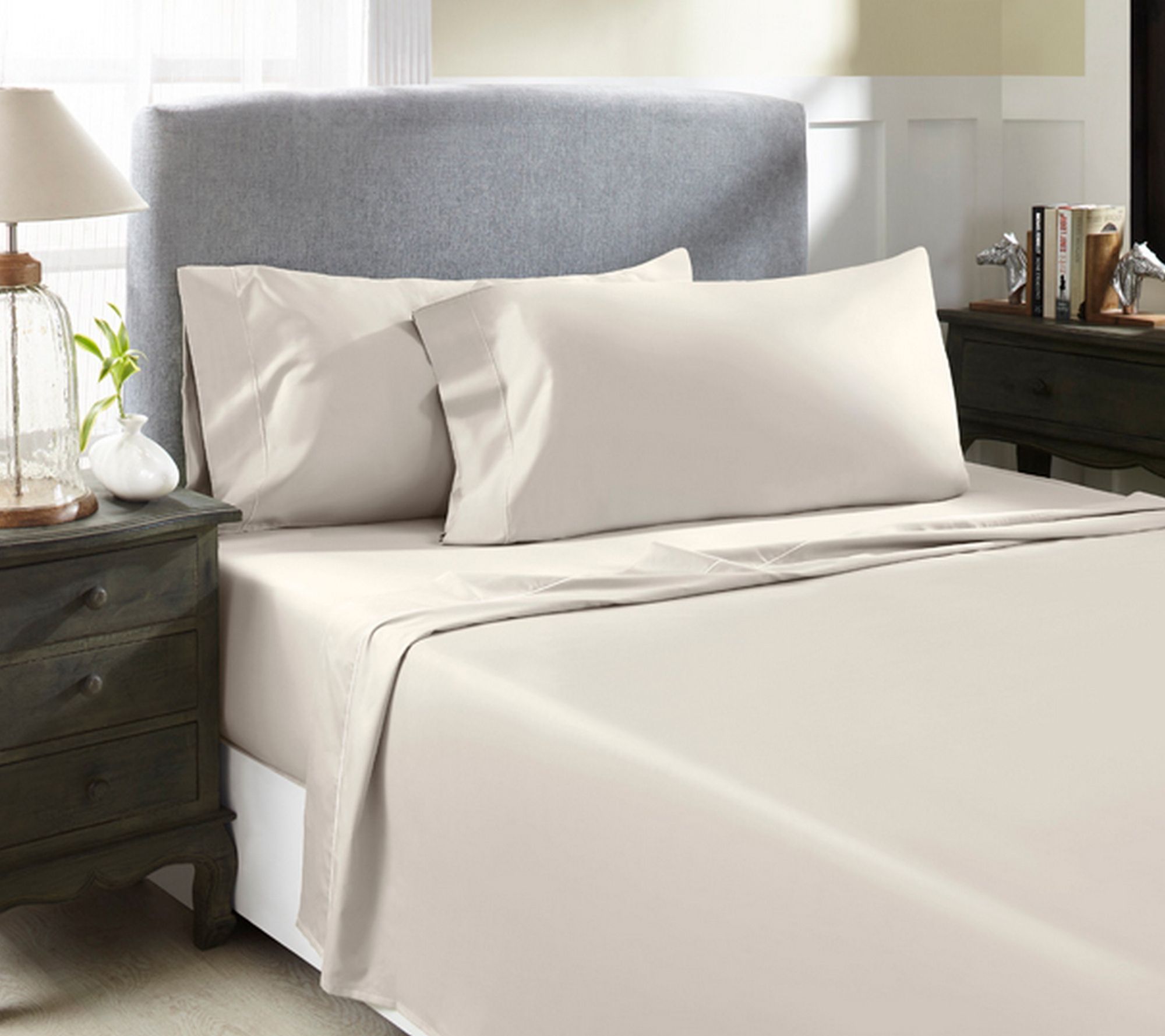 Perthshire Platinum Collection Cotton 800TC Sateen KG Sheets - QVC.com