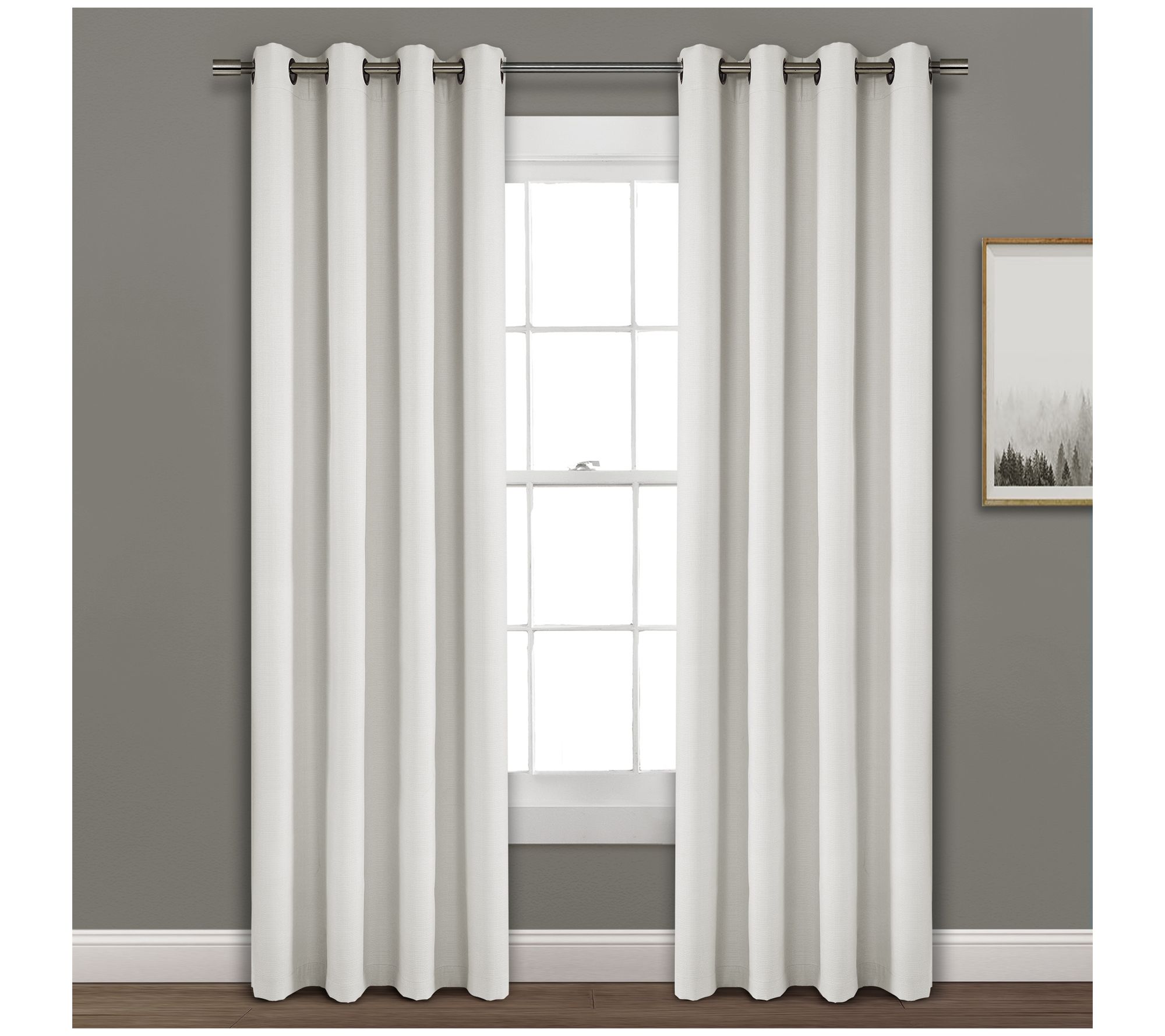 Faux Linen Absolute Grommet 52" x 84" BlackoutWindow Panel