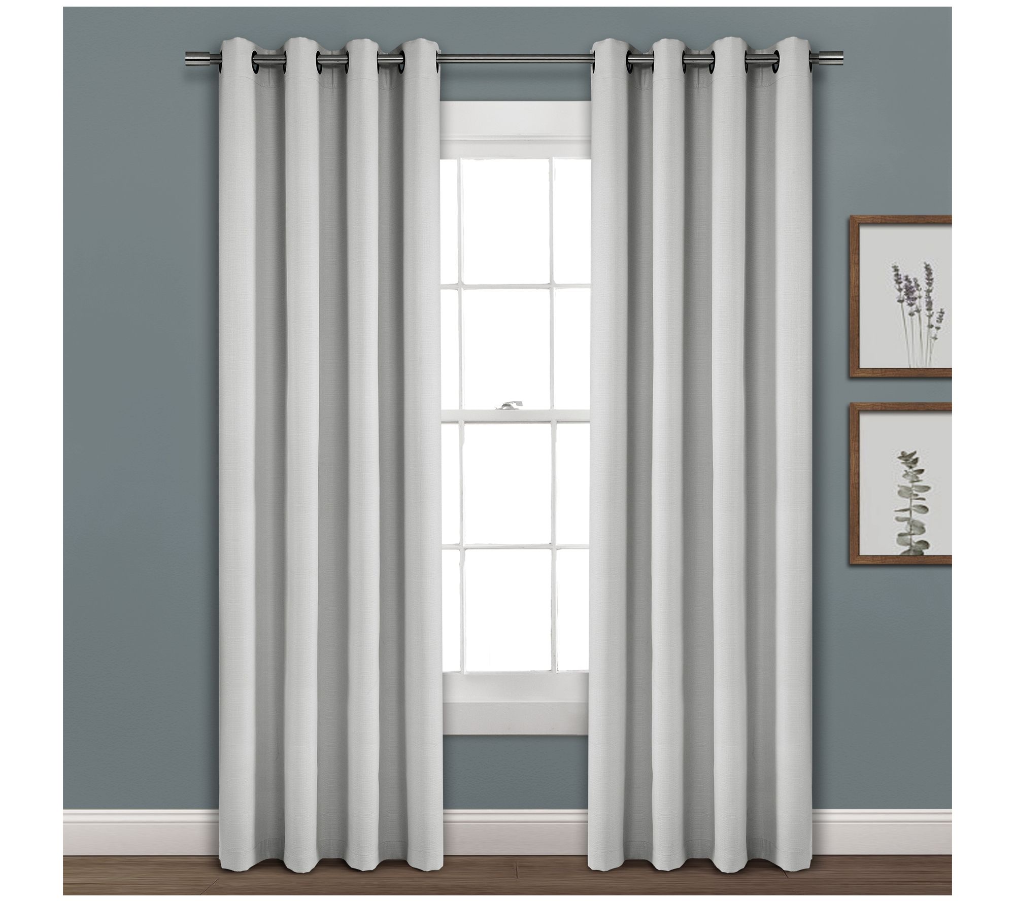 Faux Linen Absolute Grommet 52" x 84" BlackoutWindow Panel