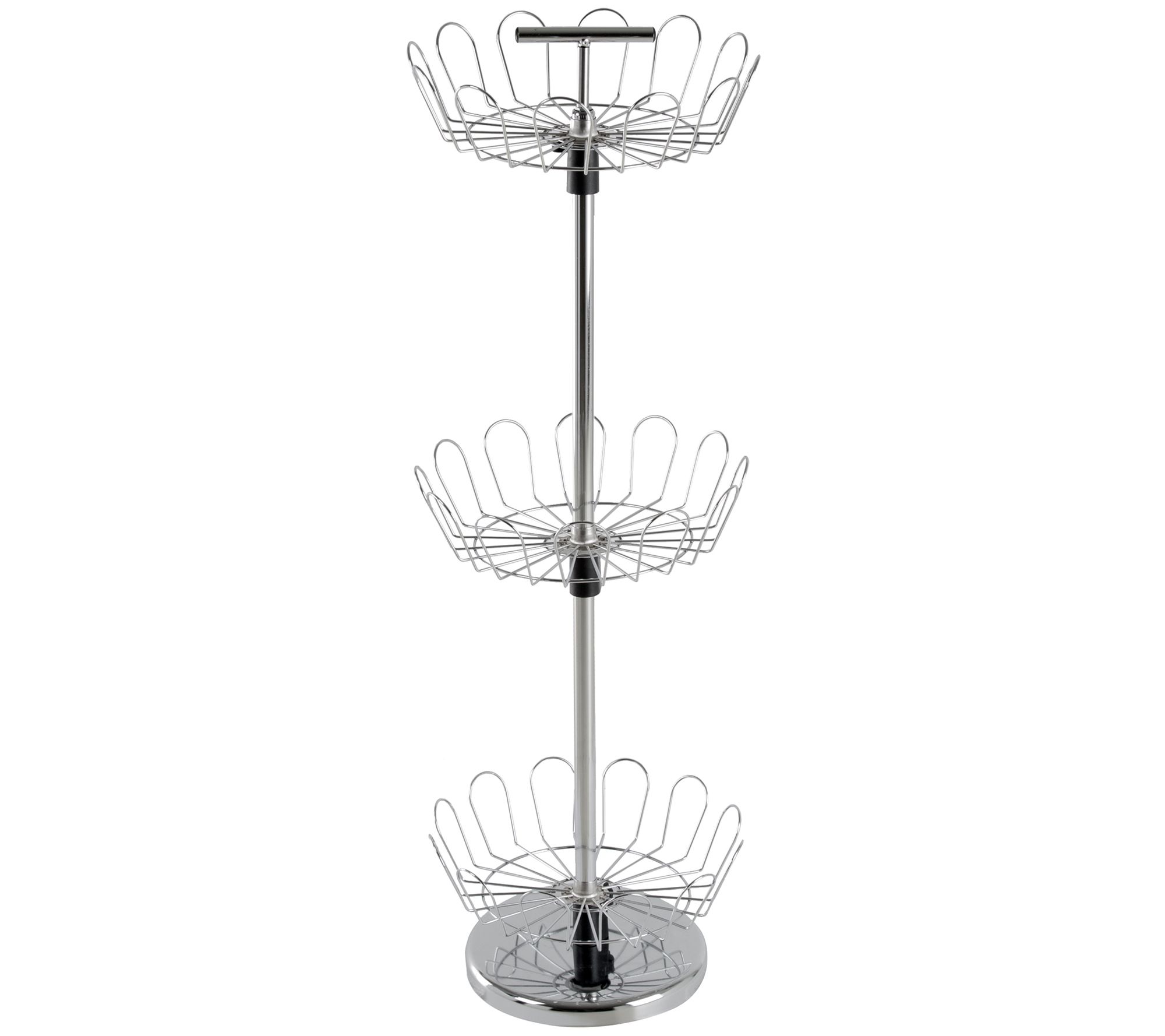 Hastings Home 3-Tier Metal Revolving Shoe Rack