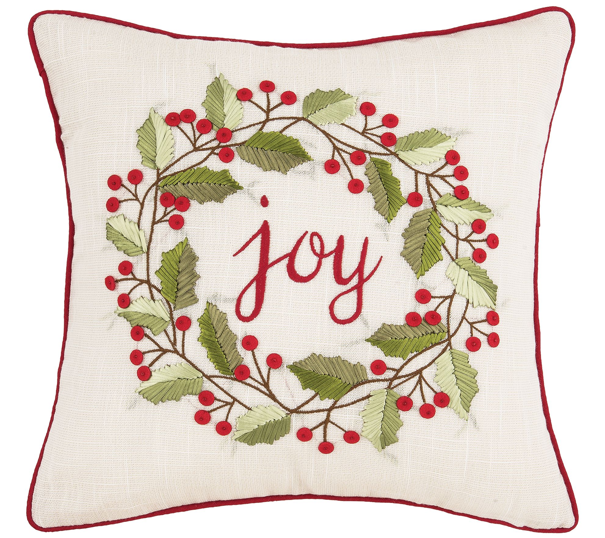 Holiday Pillows God Bless America 18 x 18 White Indoor Throw Pillow