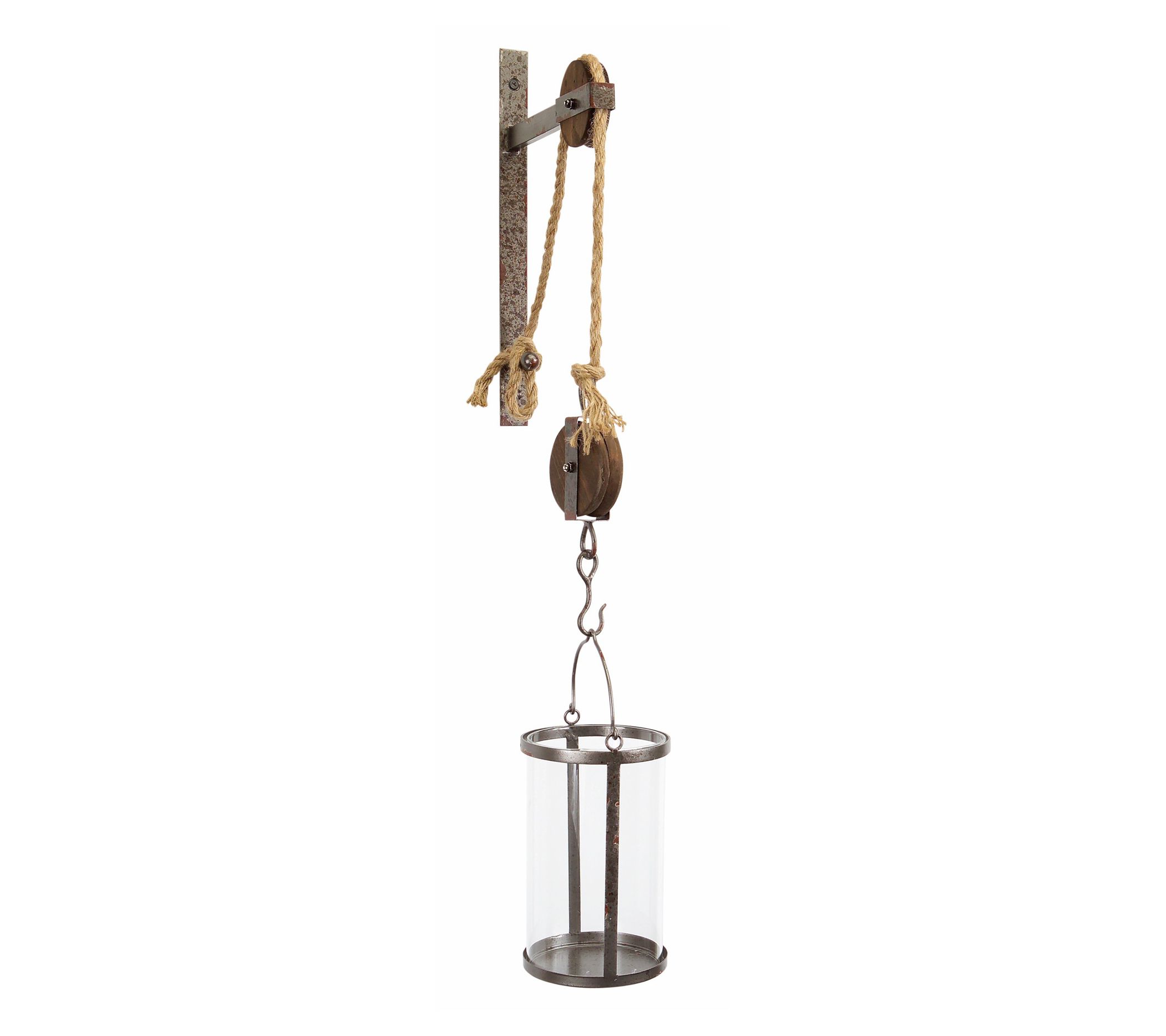 Melrose International Pulley Mounted Canister Candleholder