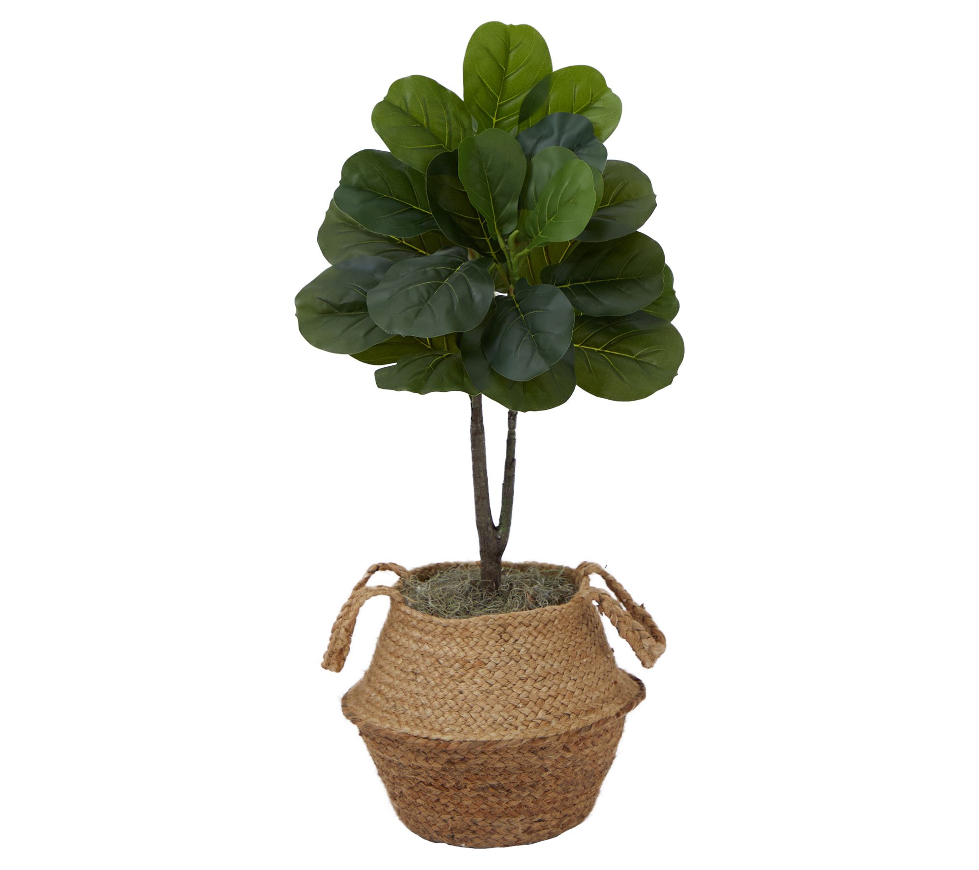 Nearly Natural 3' Faux Fiddle Leaf Fig Tree w/ Basket DIY Kit