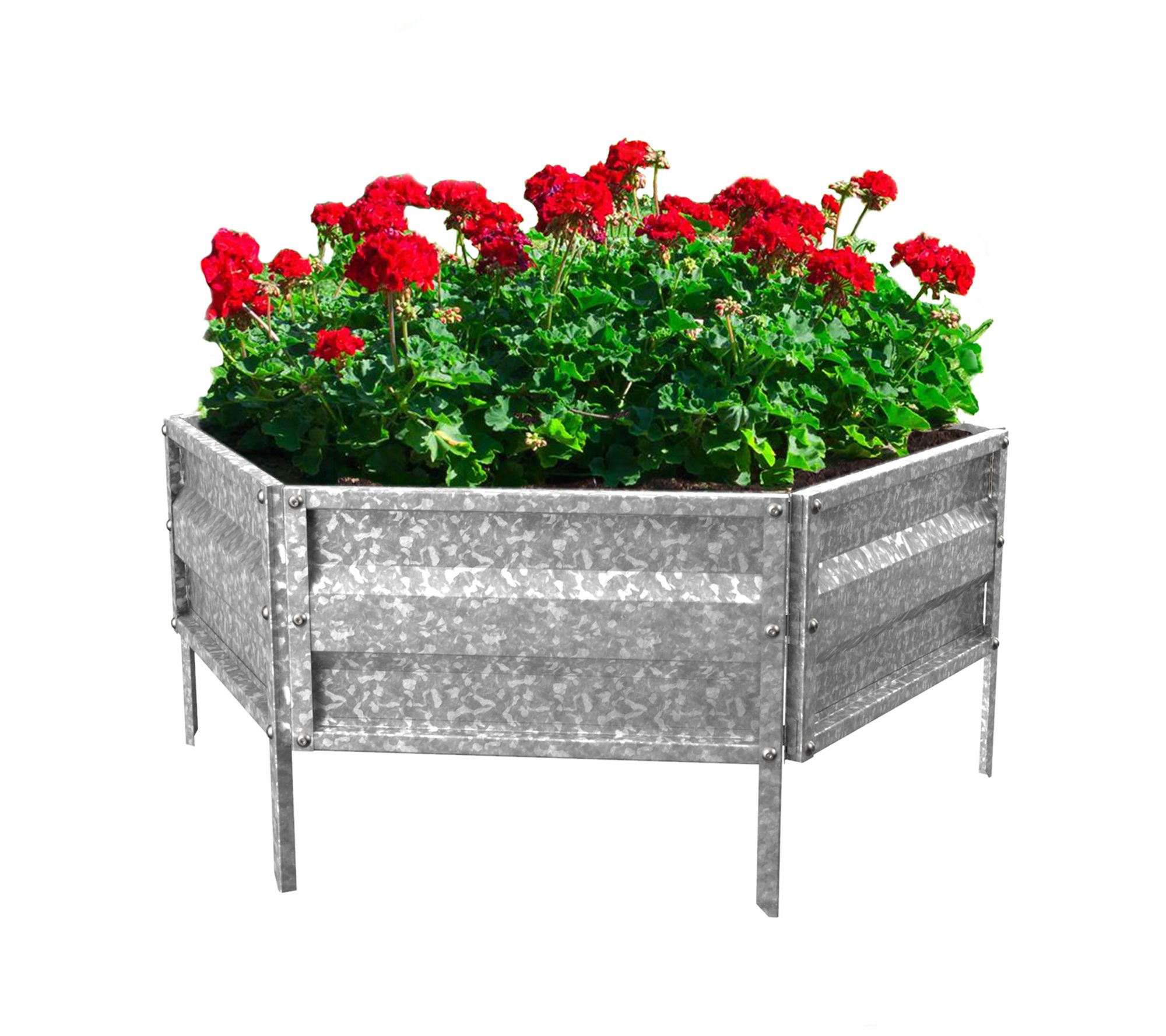 Pure Garden Raised Garden-Kit Adjustable Galvanized Iron