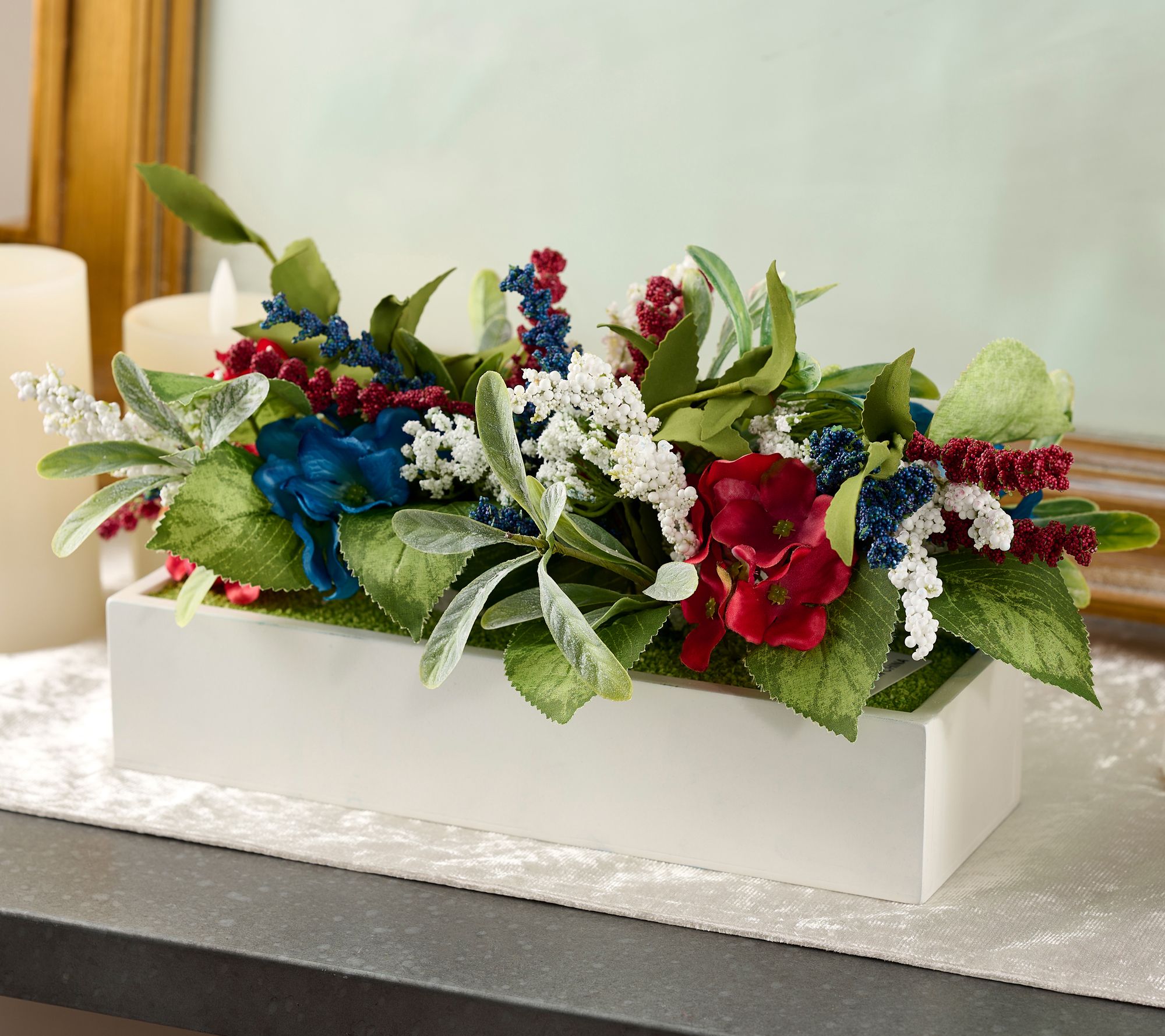 Red, White and Blue Rectangular Centerpiece by Valerie