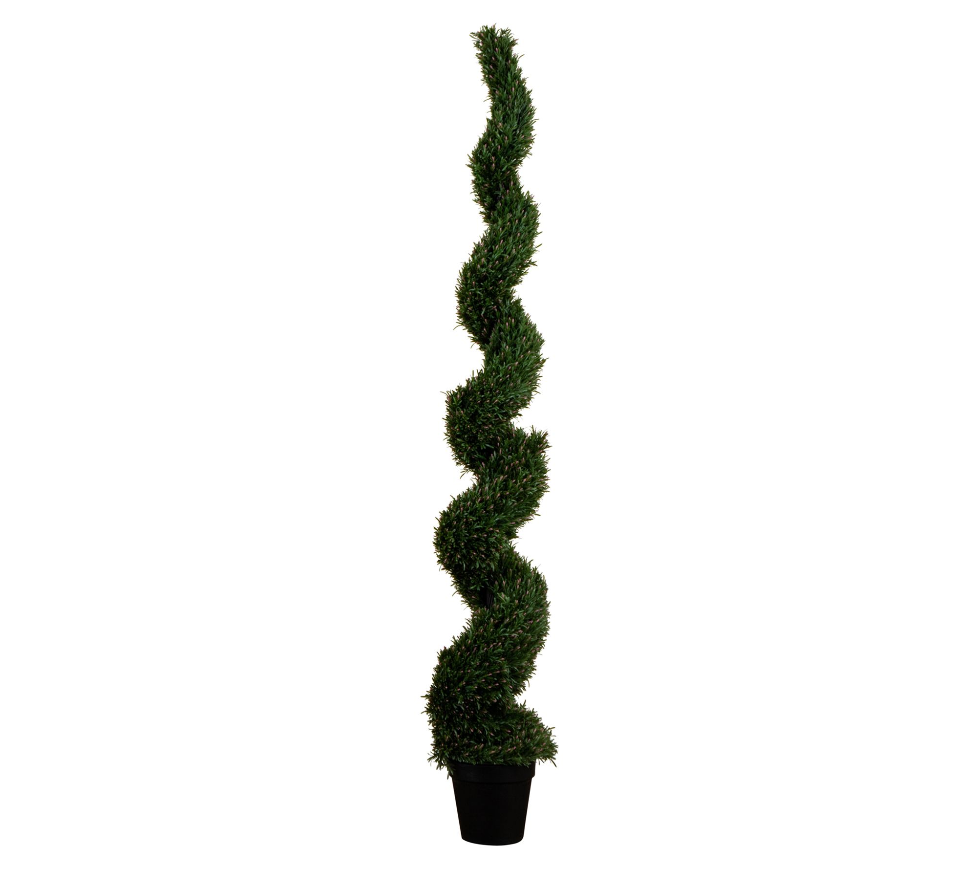 Nearly Natural 8' Faux Rosemary Leaf Spiral Tre e UV
