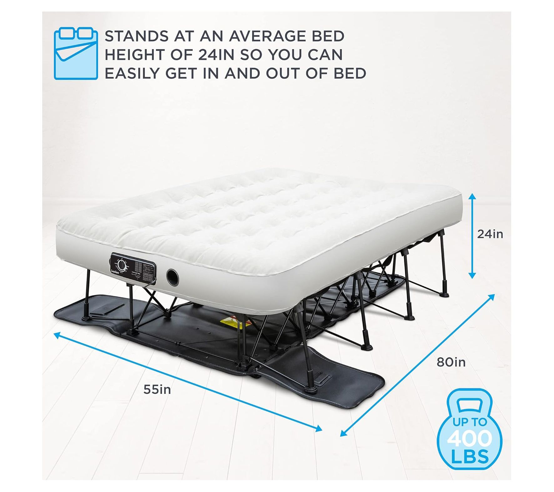 Ivation EZ-Bed Air Mattress with Deflate Defender (Full) - QVC.com