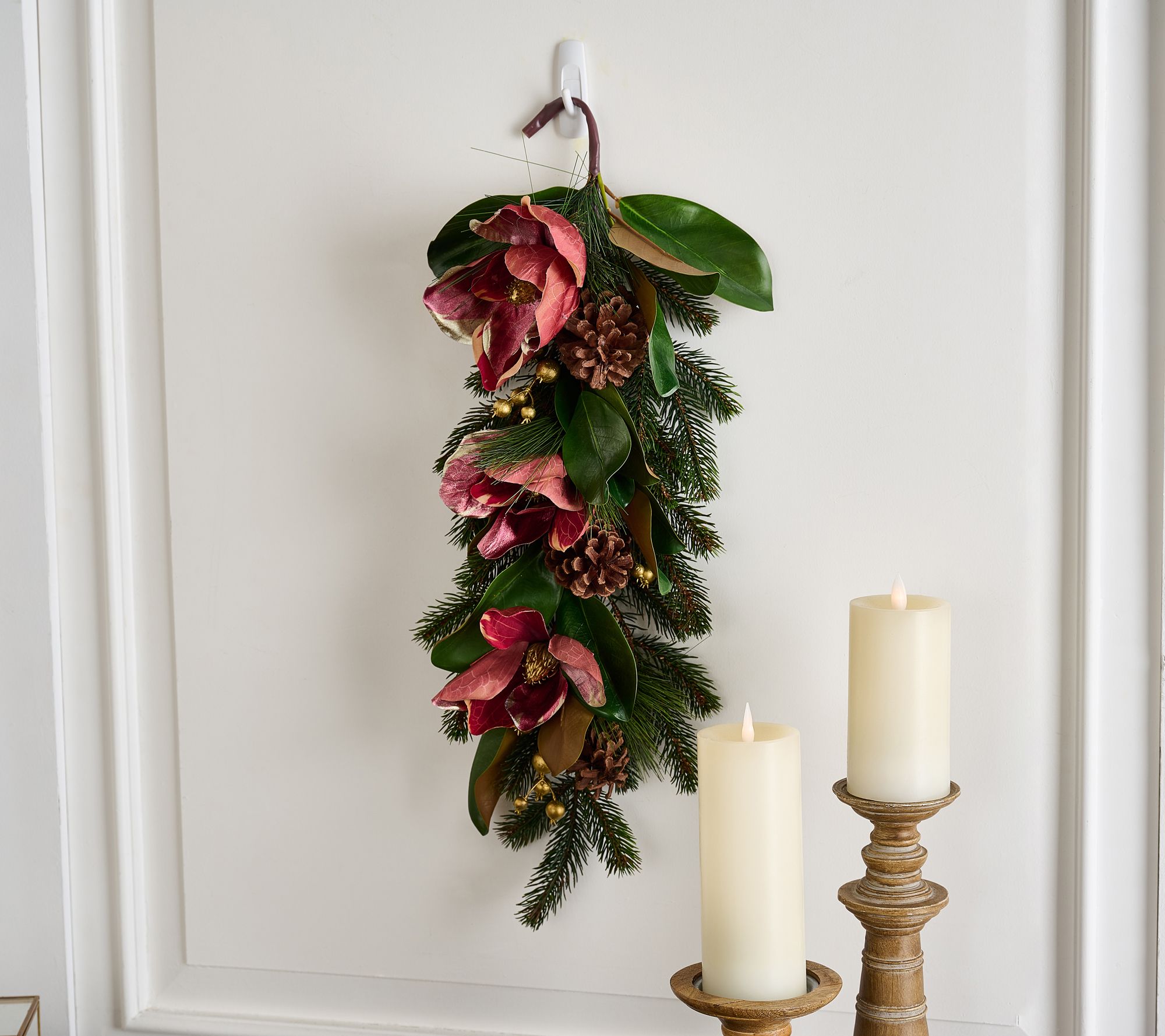 26" Magnolia and Berry Teardrop by Valerie