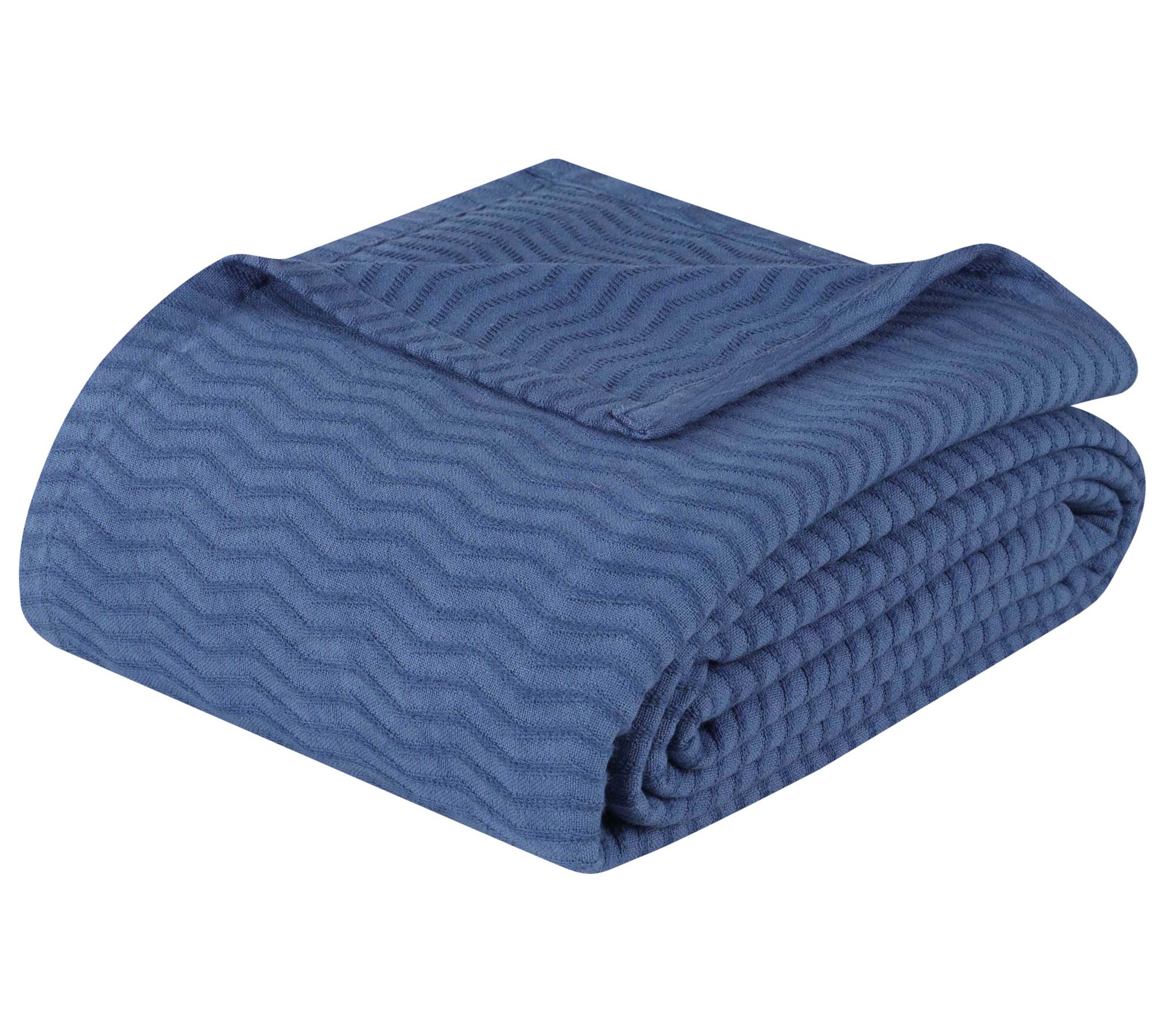 Superior Jena Cotton Textured Chevron Woven Blanket, Throw - QVC.com