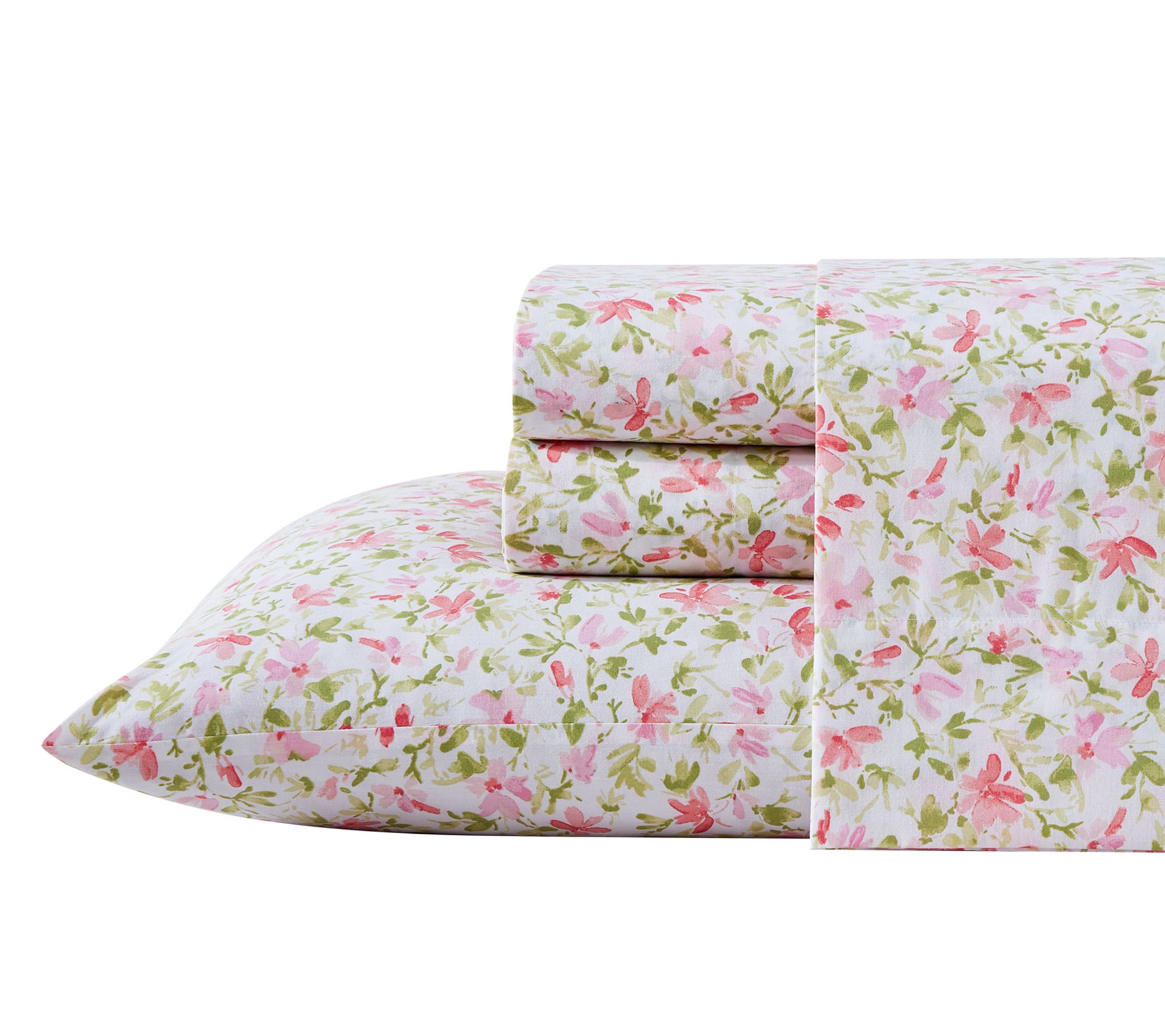 Laura Ashley Norella - Cotton Pink Twin Sheet Set