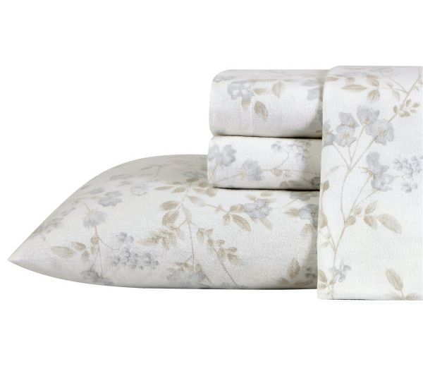 Laura Ashley Fawna Grey Twin Sheet Set