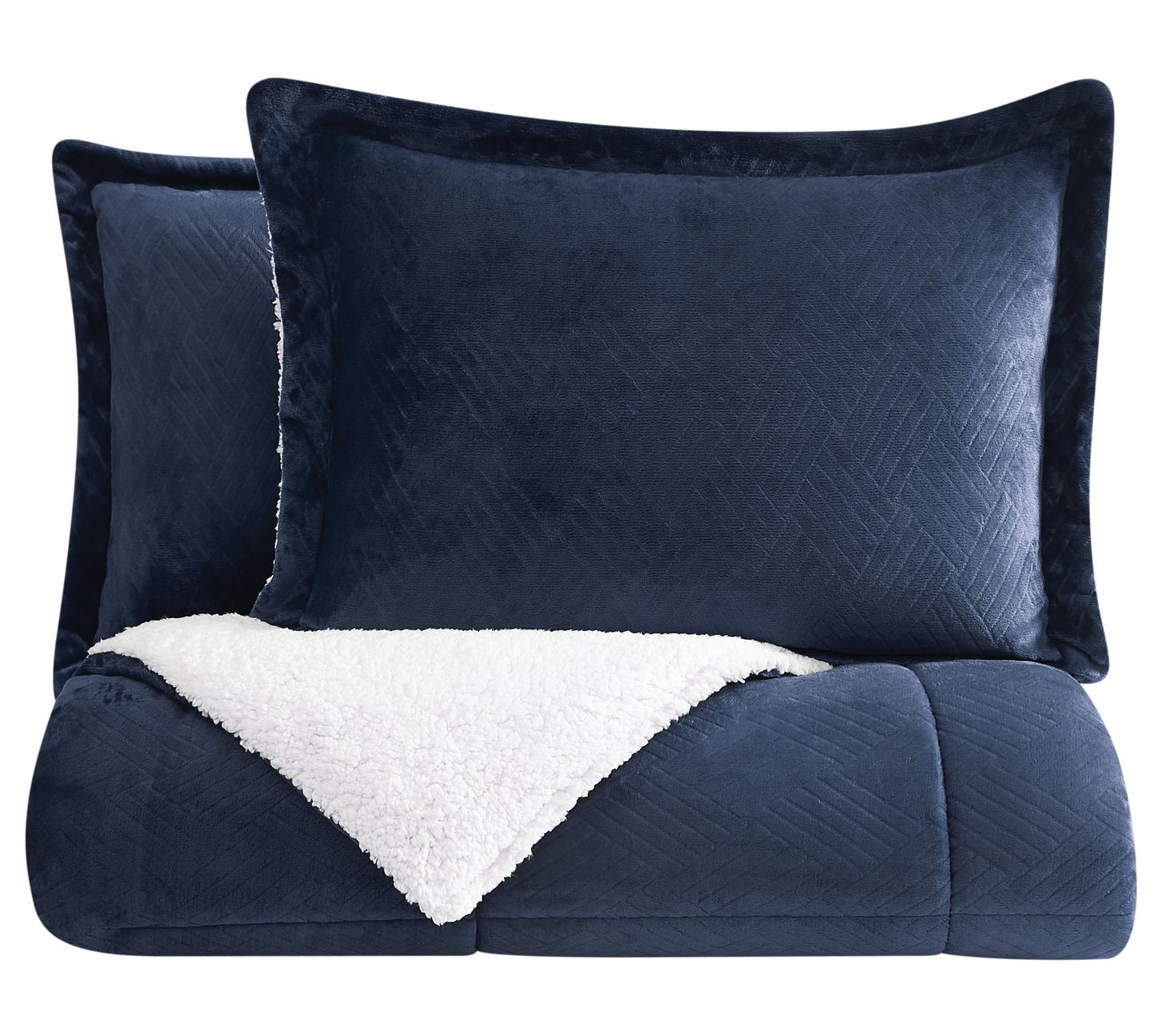 Cannon Carved Faux Fur Full/Queen 3-Piece Comforter Set