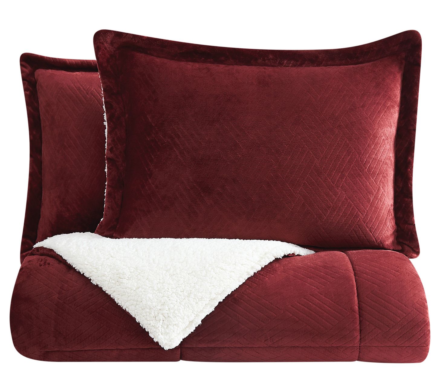 Cannon Carved Faux Fur Full/Queen 3-Piece Comforter Set