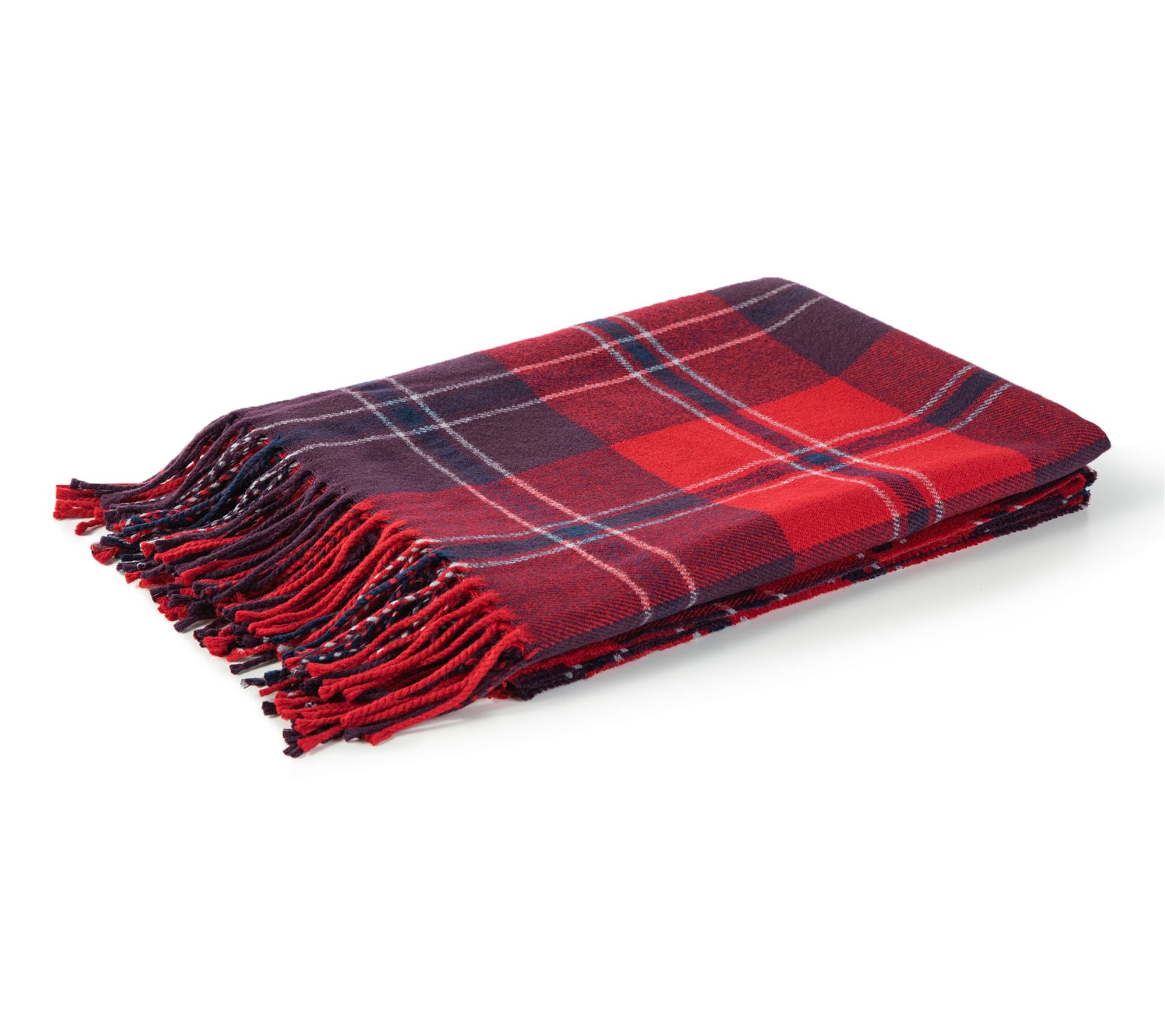 Glitzhome 60 x50" Acrylic Plaid Woven ChristmasThrow