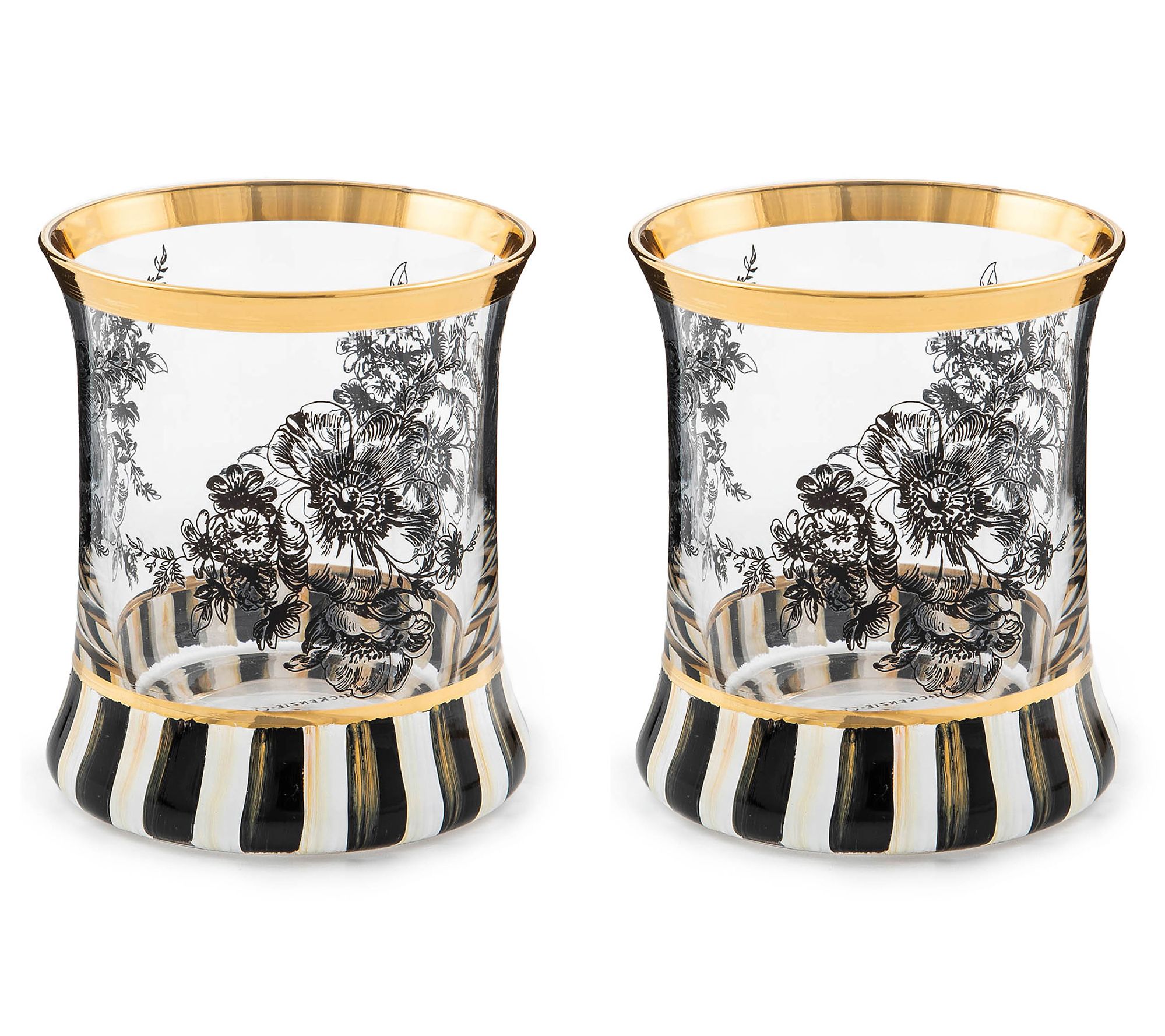 MacKenzie- Childs Set of 2 Tumbler Glasses