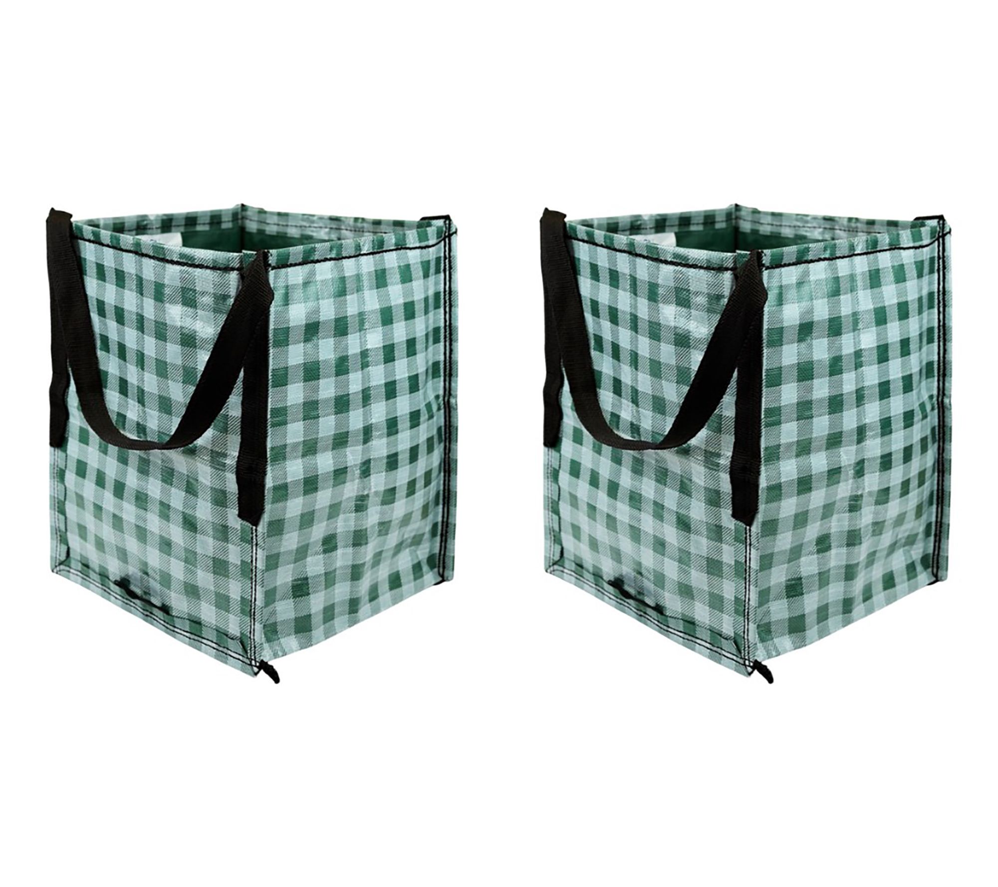 DuraSack Set of (2) 22-Gal Gingham Heavy Duty Home & Yard Tote